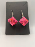 Handmade D100/D10 earrings: Strawberry chocolate