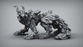 3D printed Forest wolf mini