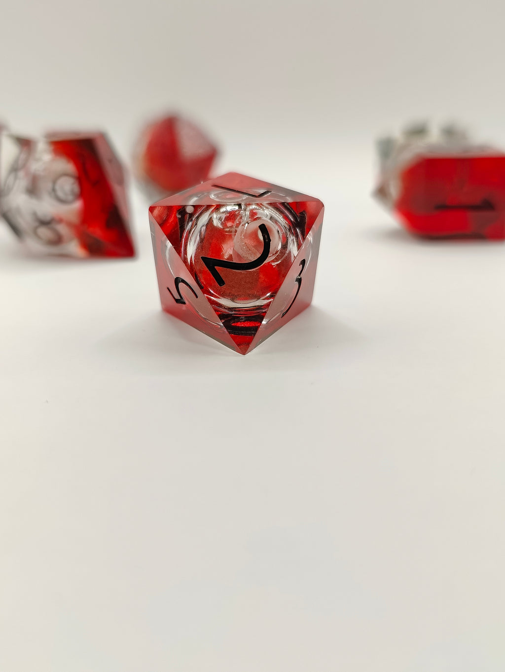 Handmade dice set: Molten wisp