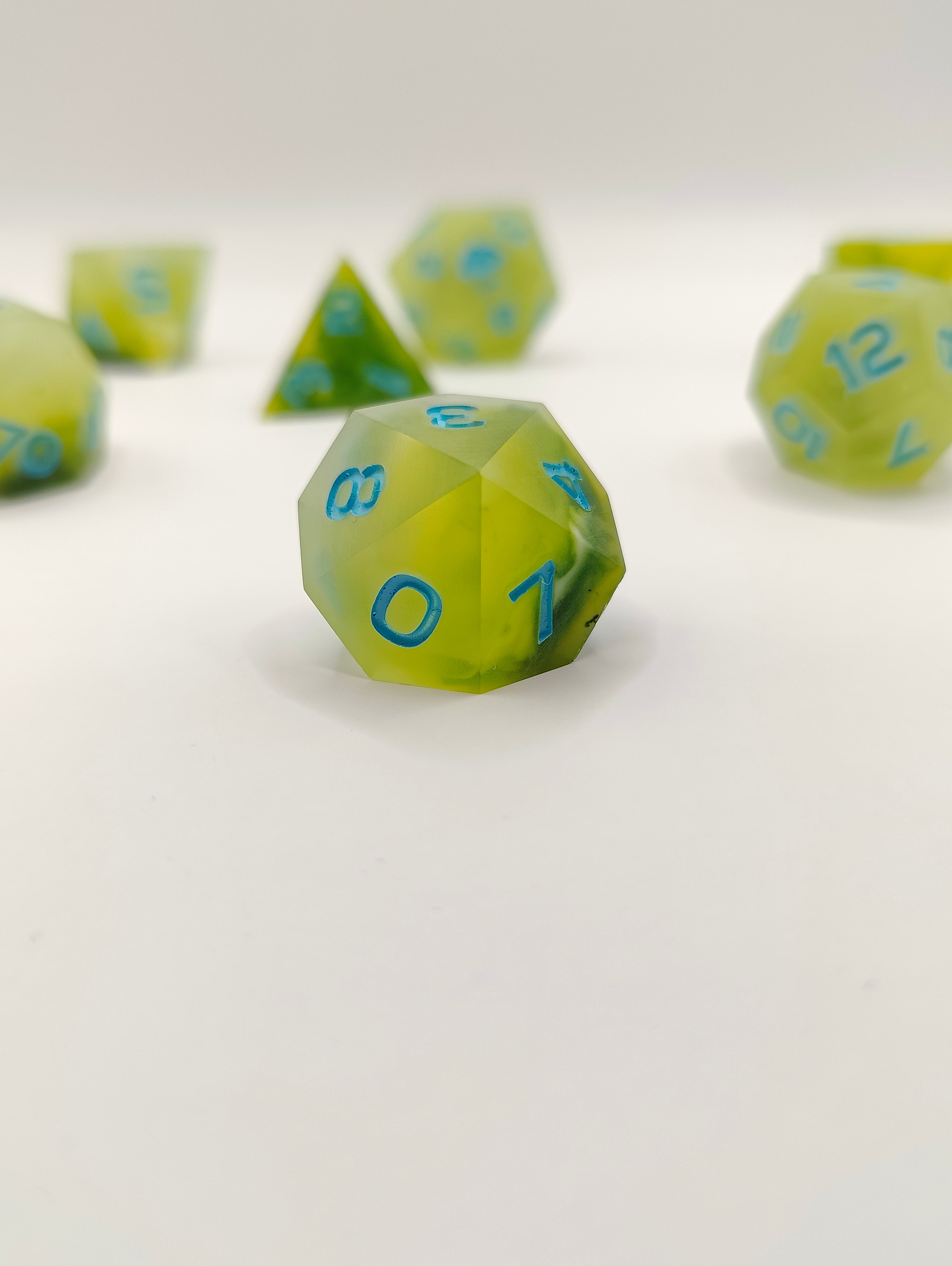 Handmade dice set: Spring treat