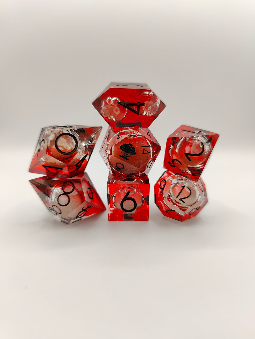 Handmade dice set: Molten wisp