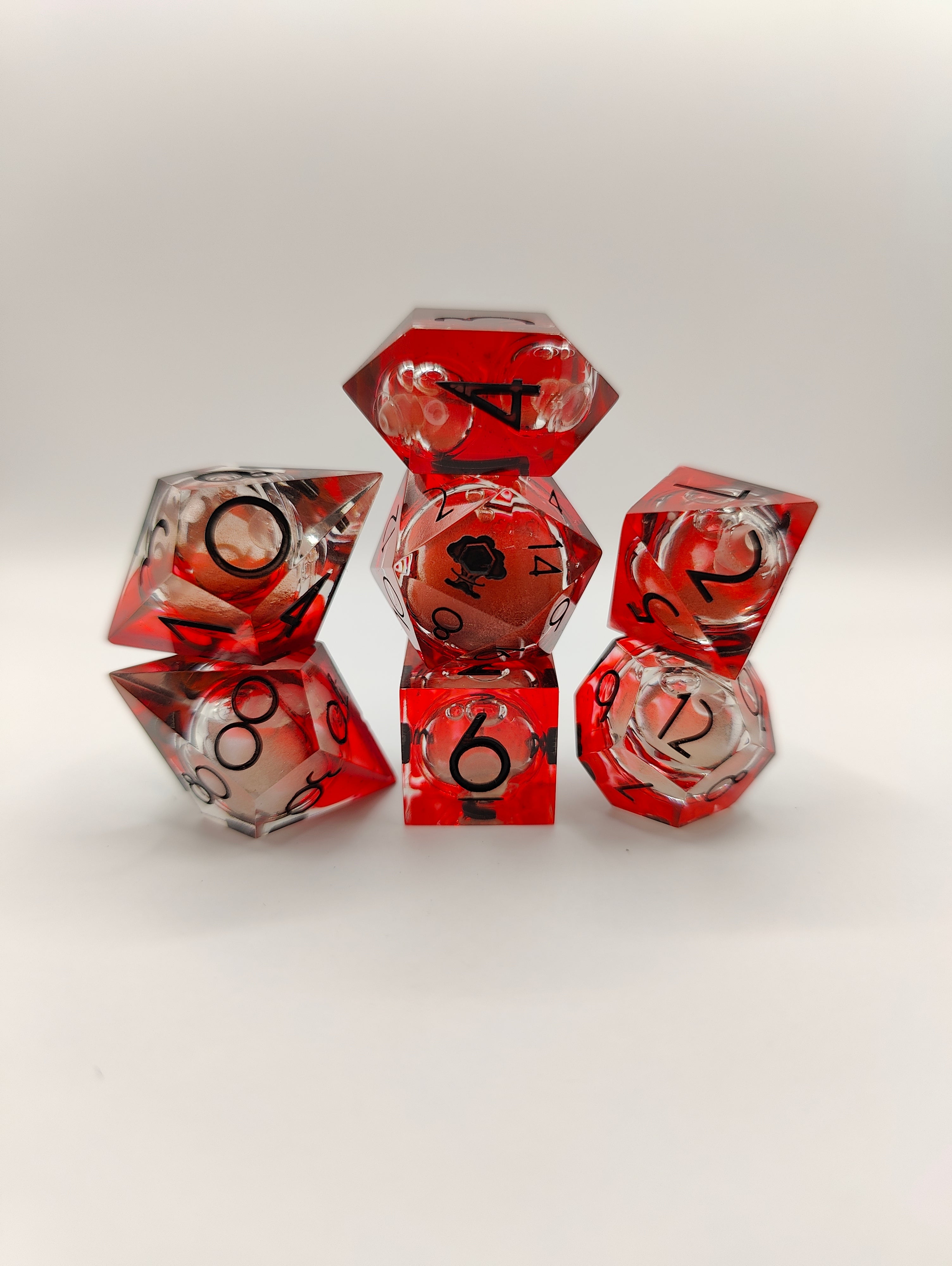 Handmade dice set: Molten wisp