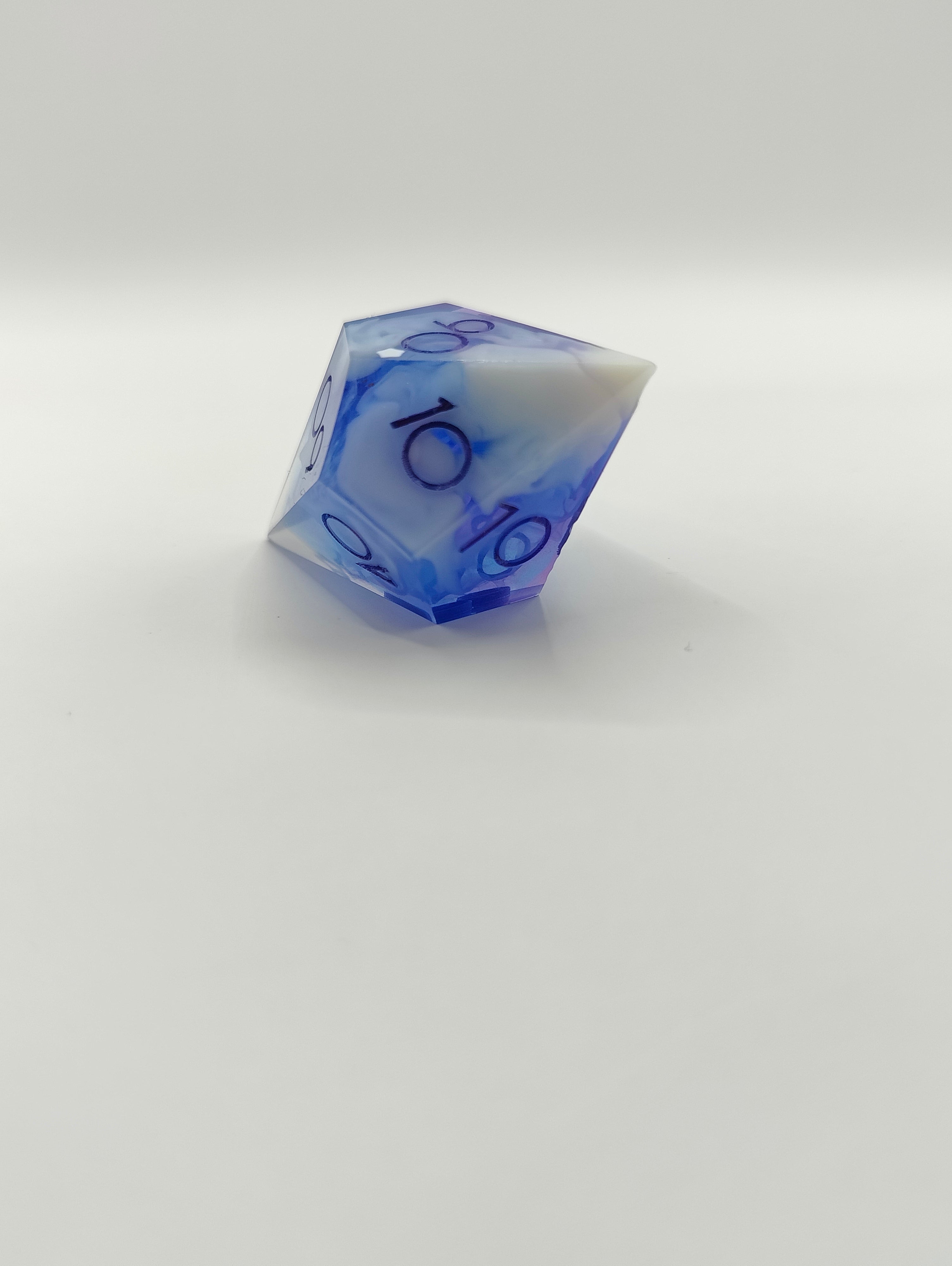 Handmade single elongated D100: Arcane gardens