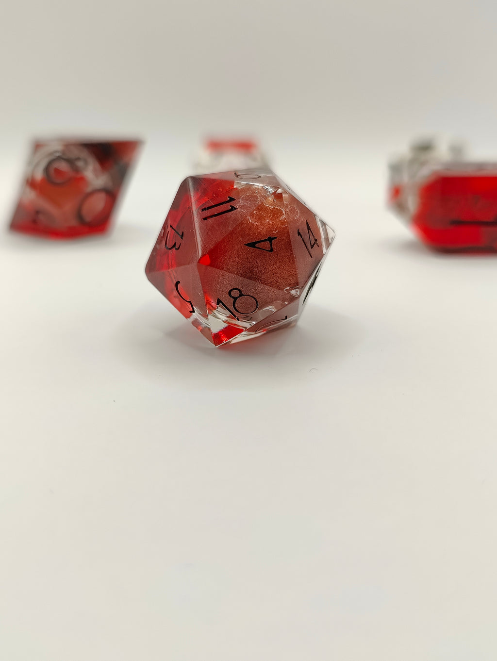 Handmade dice set: Molten wisp