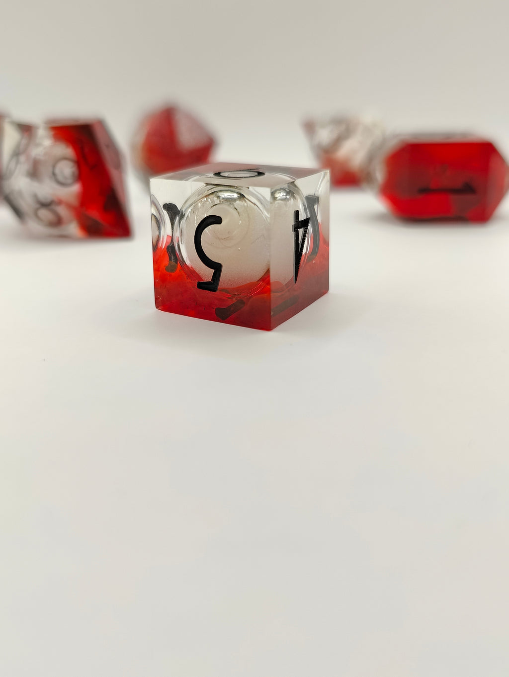 Handmade dice set: Molten wisp