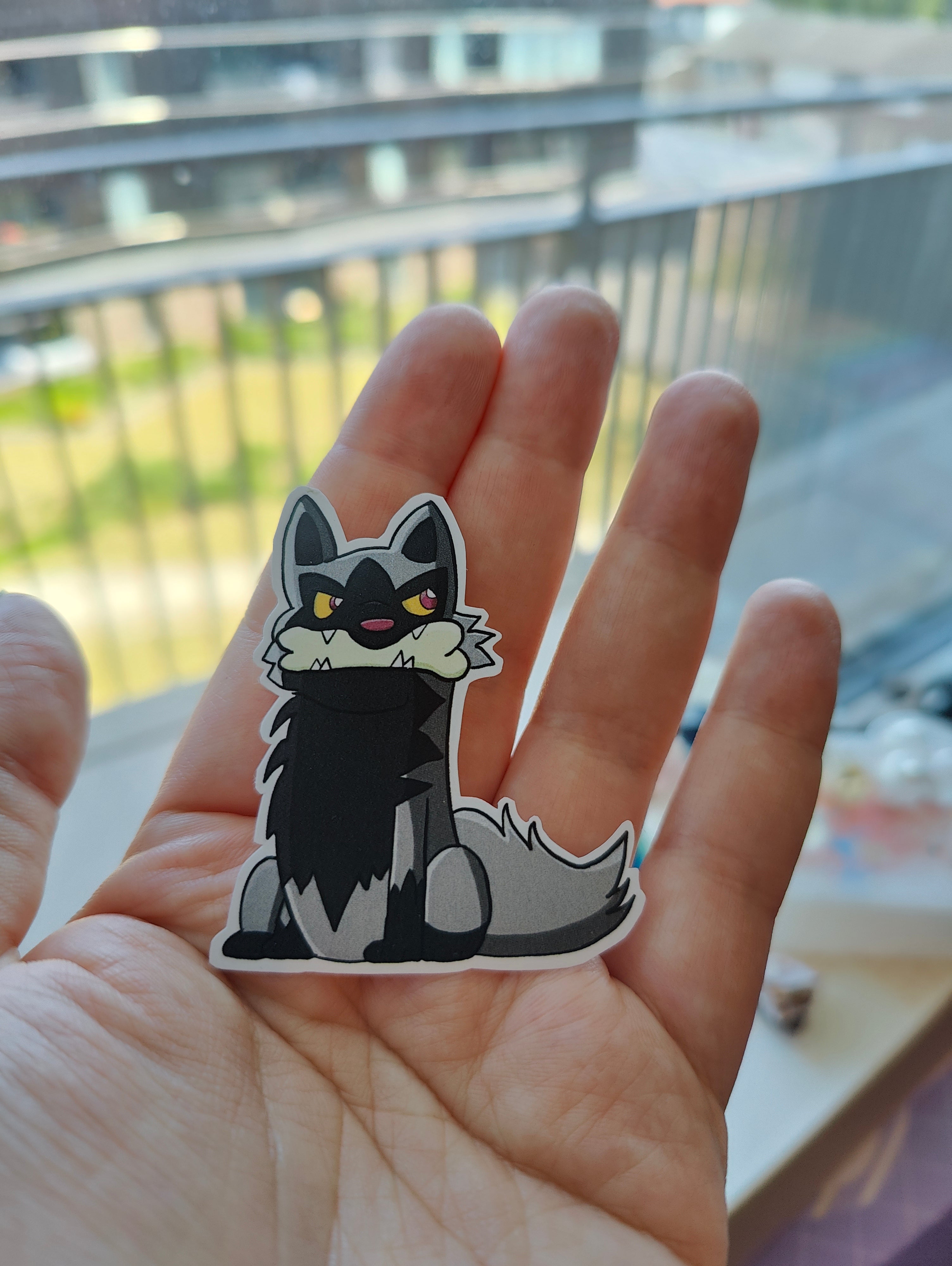Dark dog sticker