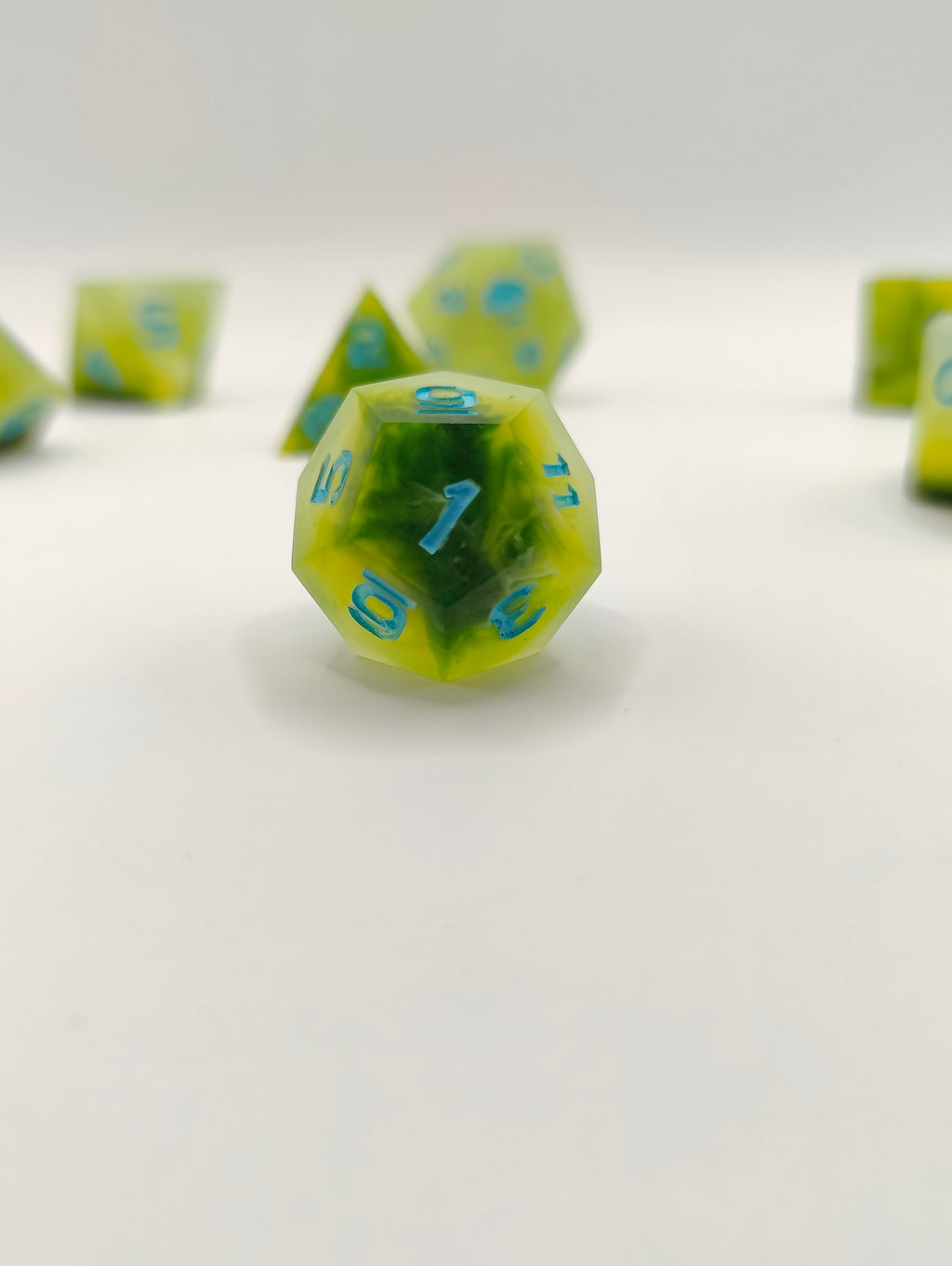 Handmade dice set: Spring treat