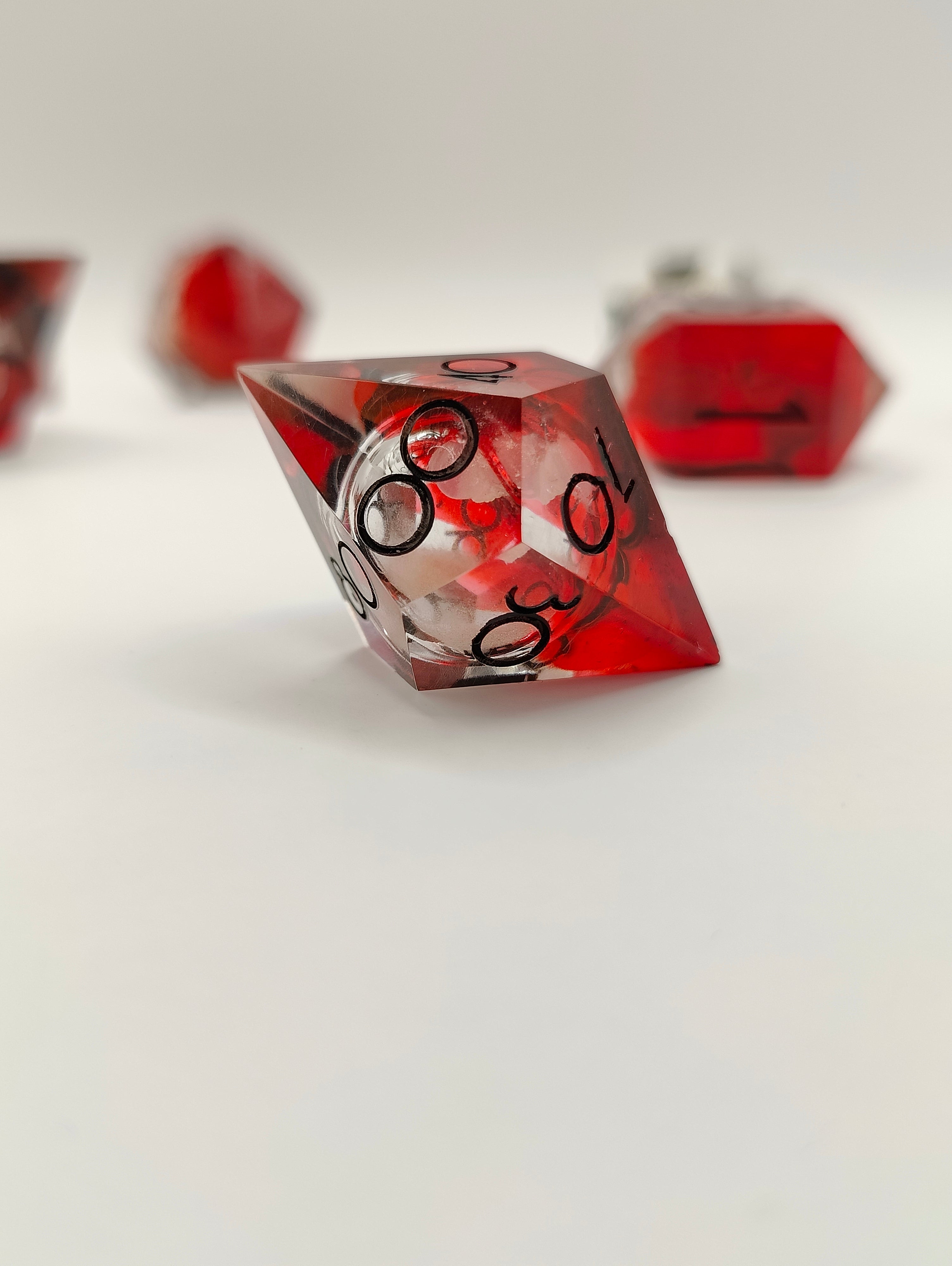 Handmade dice set: Molten wisp