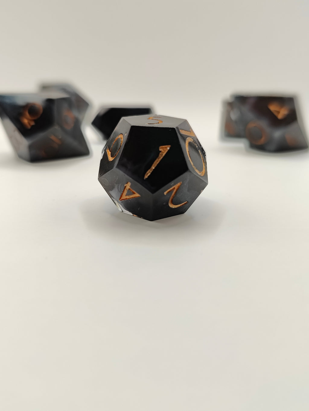 Handmade dice set: The expedition thin font