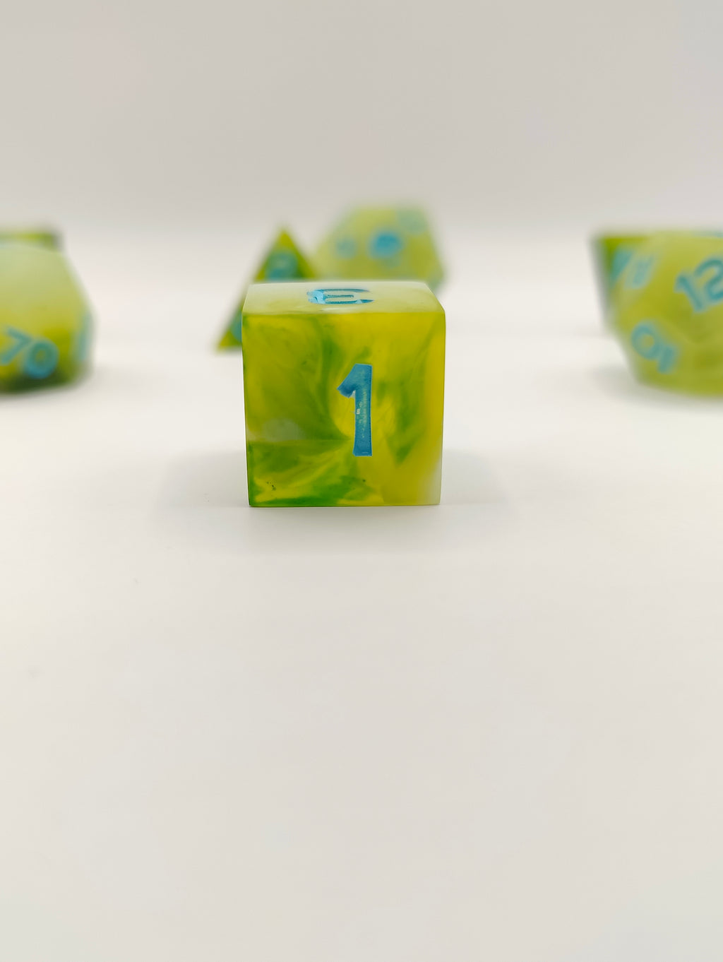 Handmade dice set: Spring treat