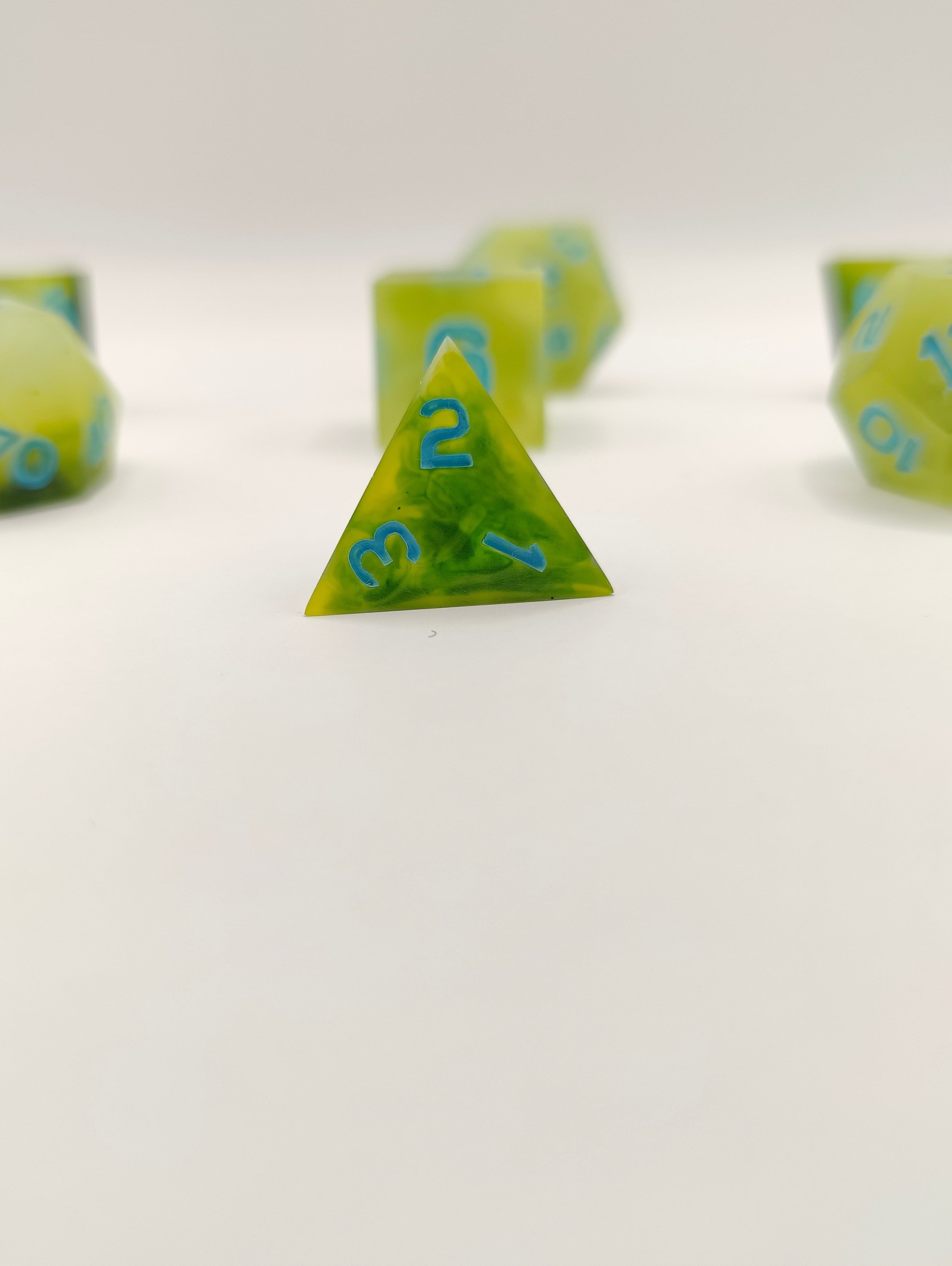 Handmade dice set: Spring treat