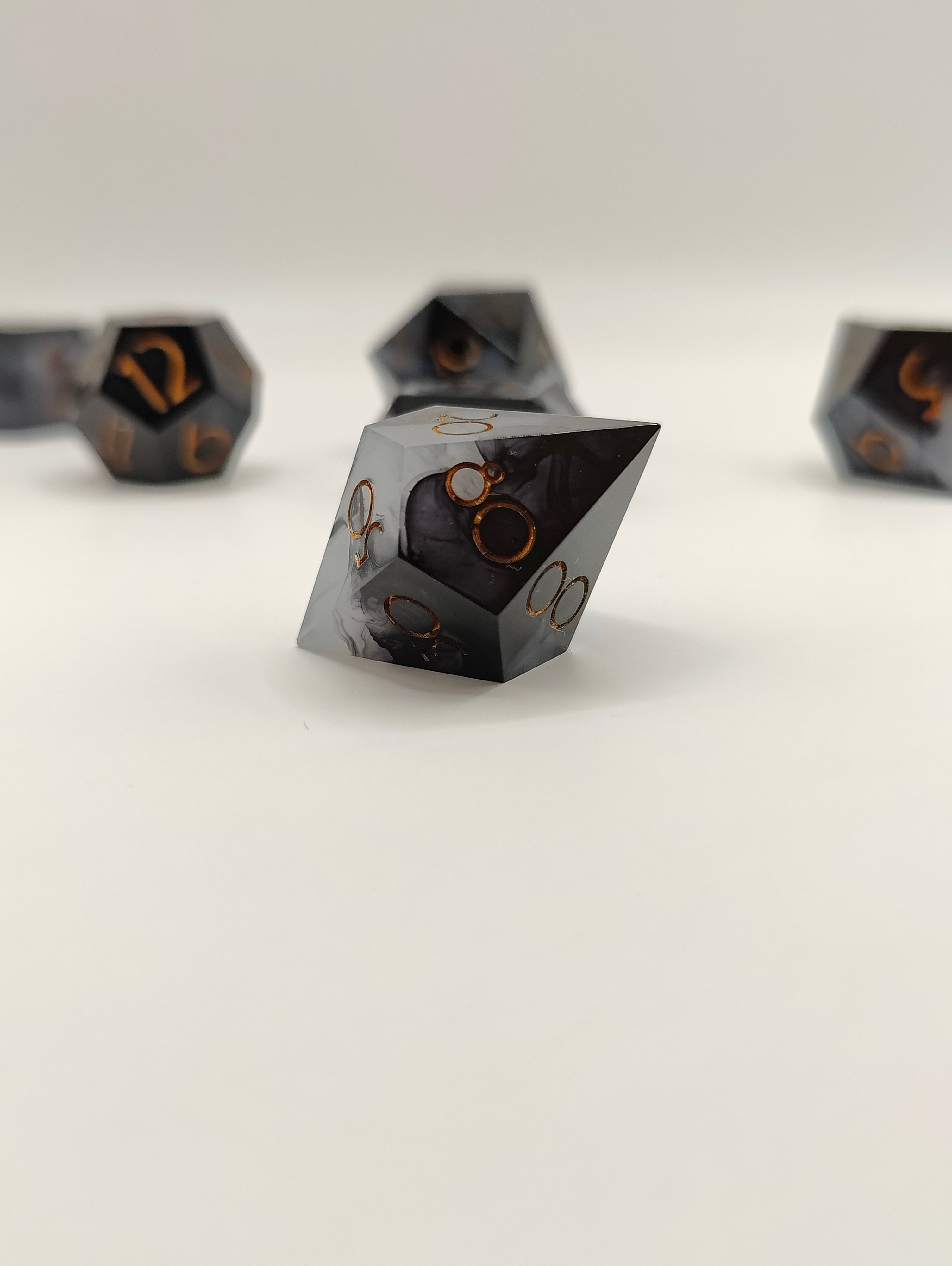 Handmade dice set: Threads of fate