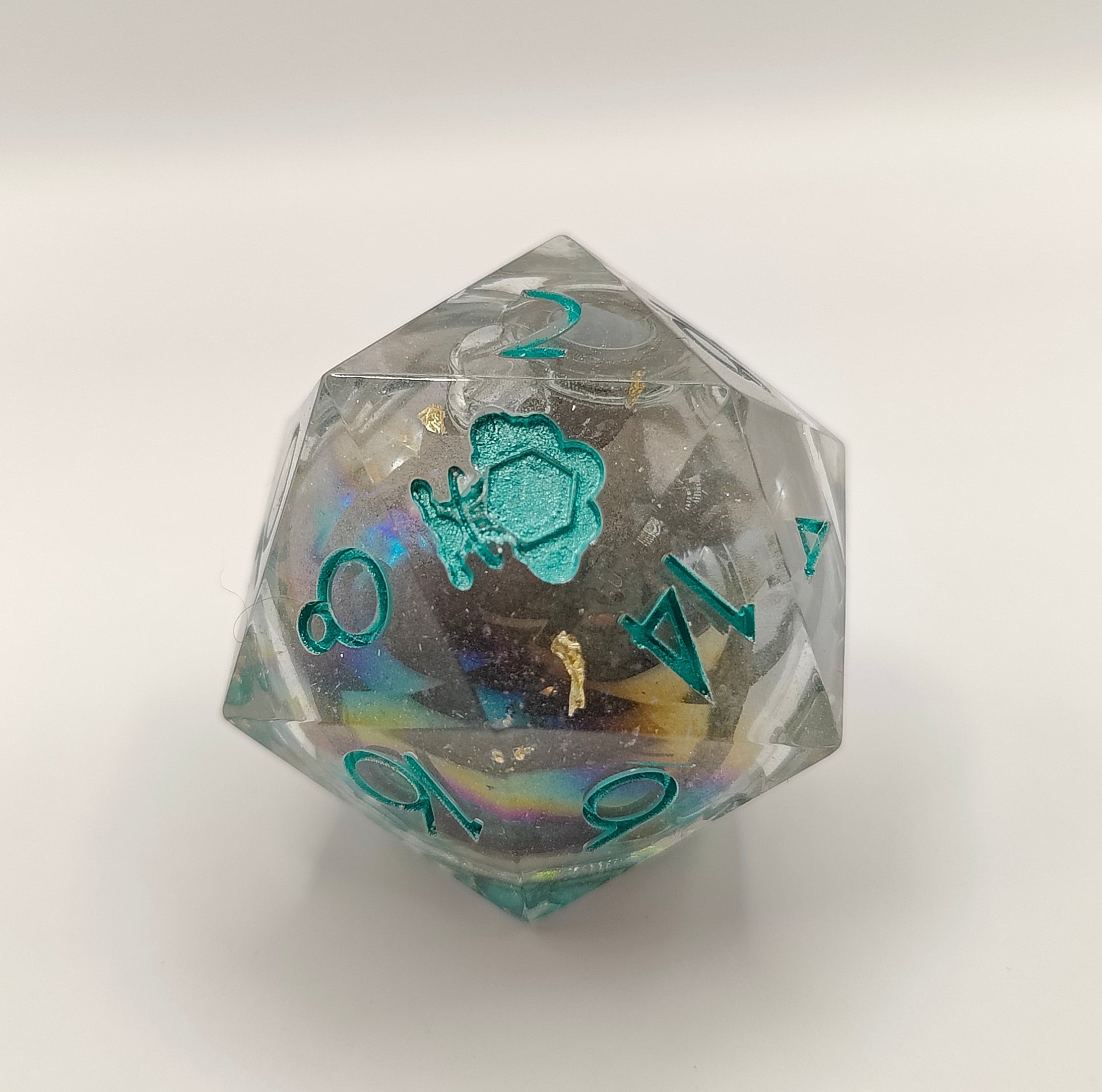 Handmade liquid core 30 mm D20: Oil spill