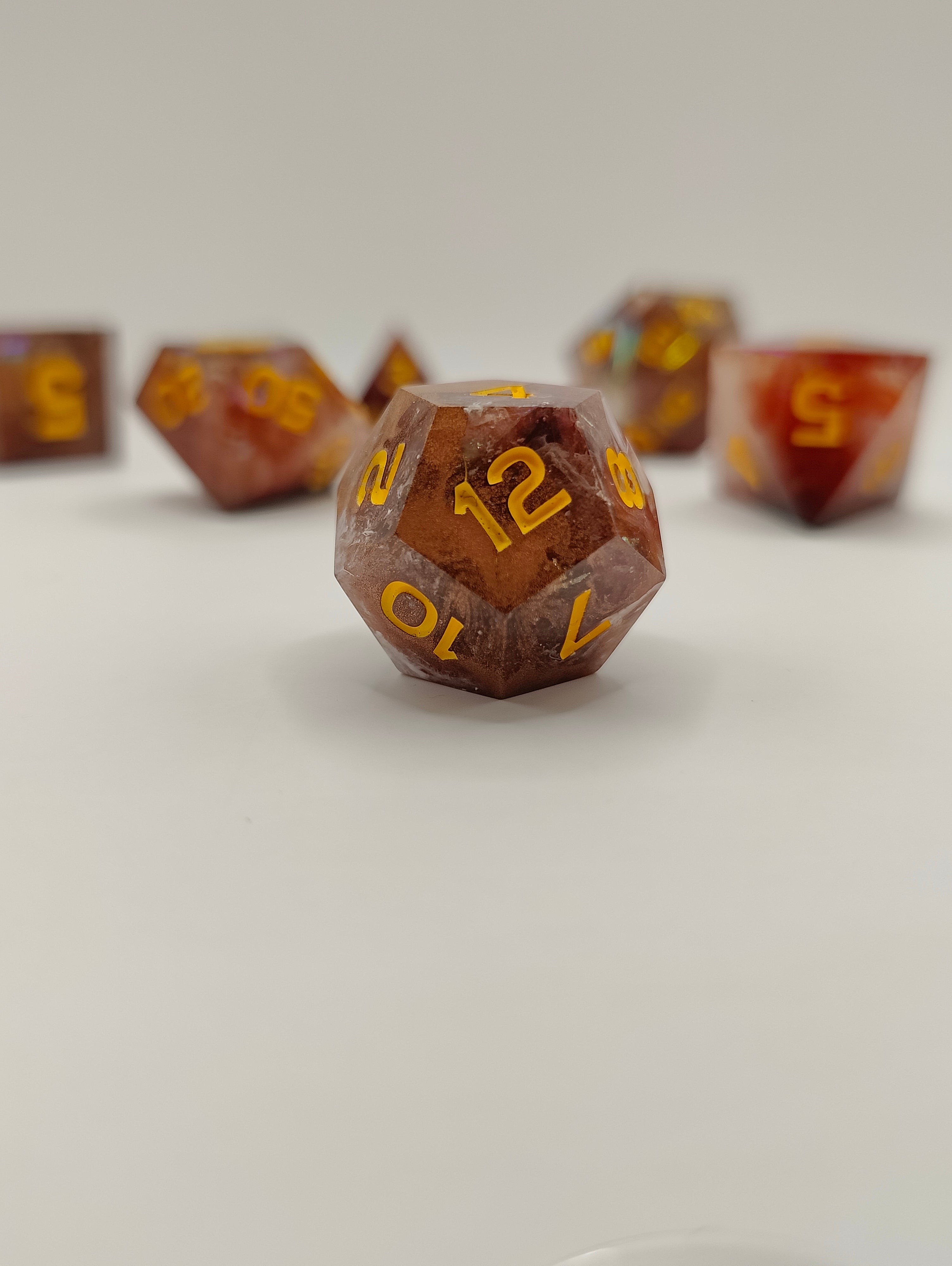 Handmade dice set: The copper kingdom