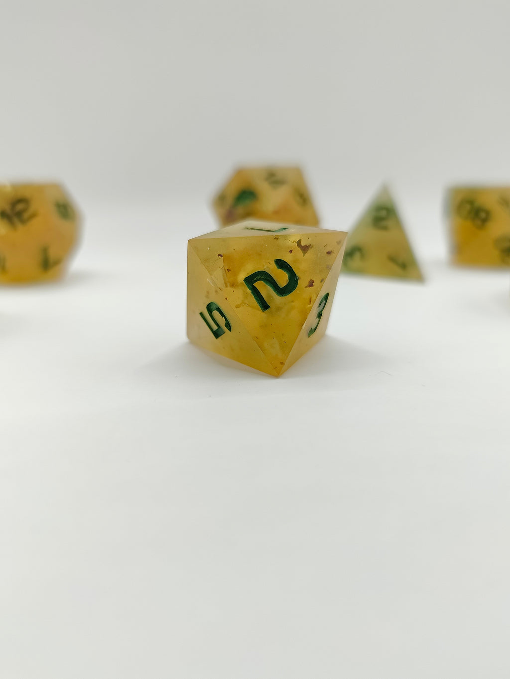 Handmade dice set: Honeyed Earth