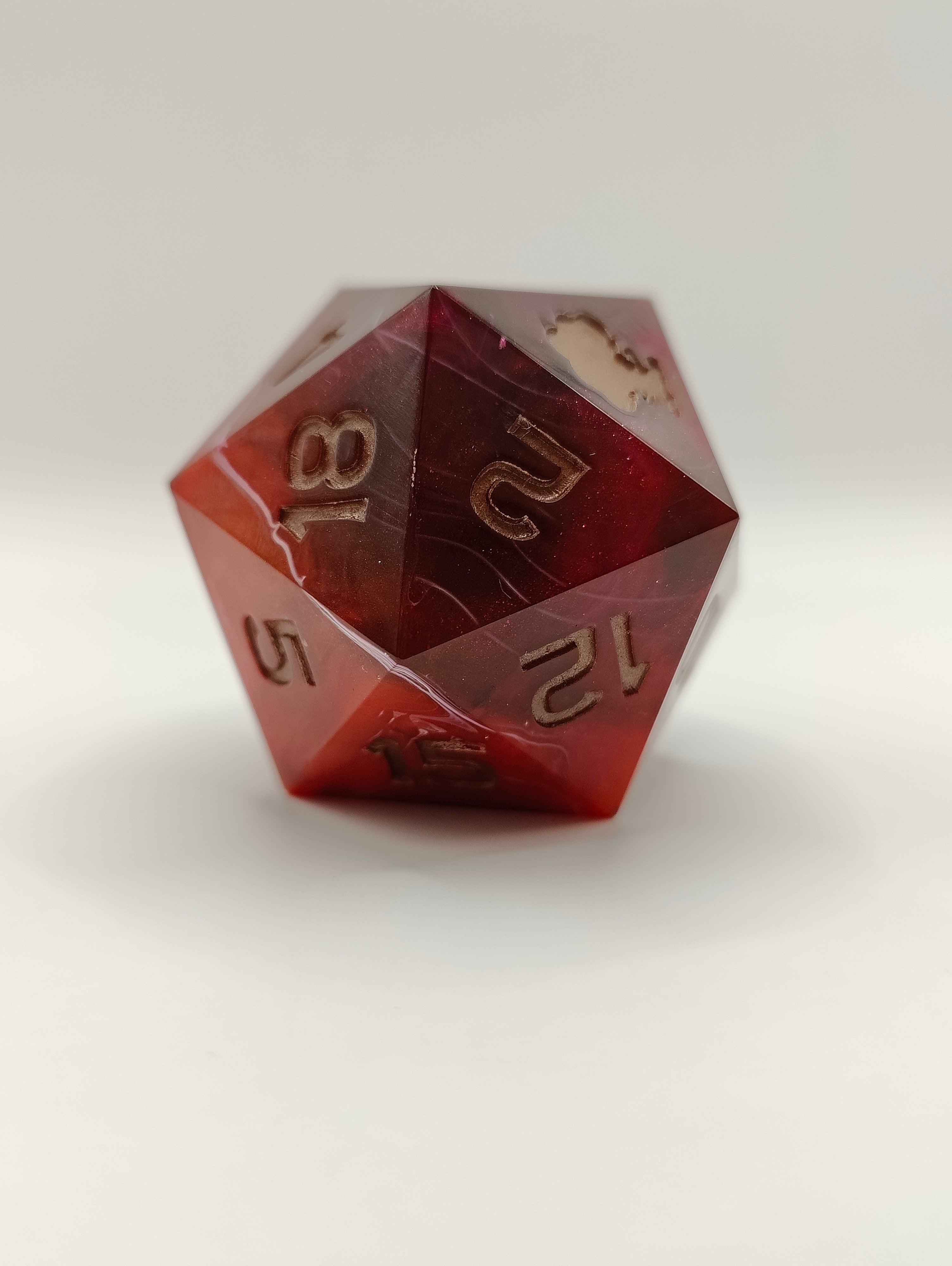 Handmade 40mm D20: Ember signet