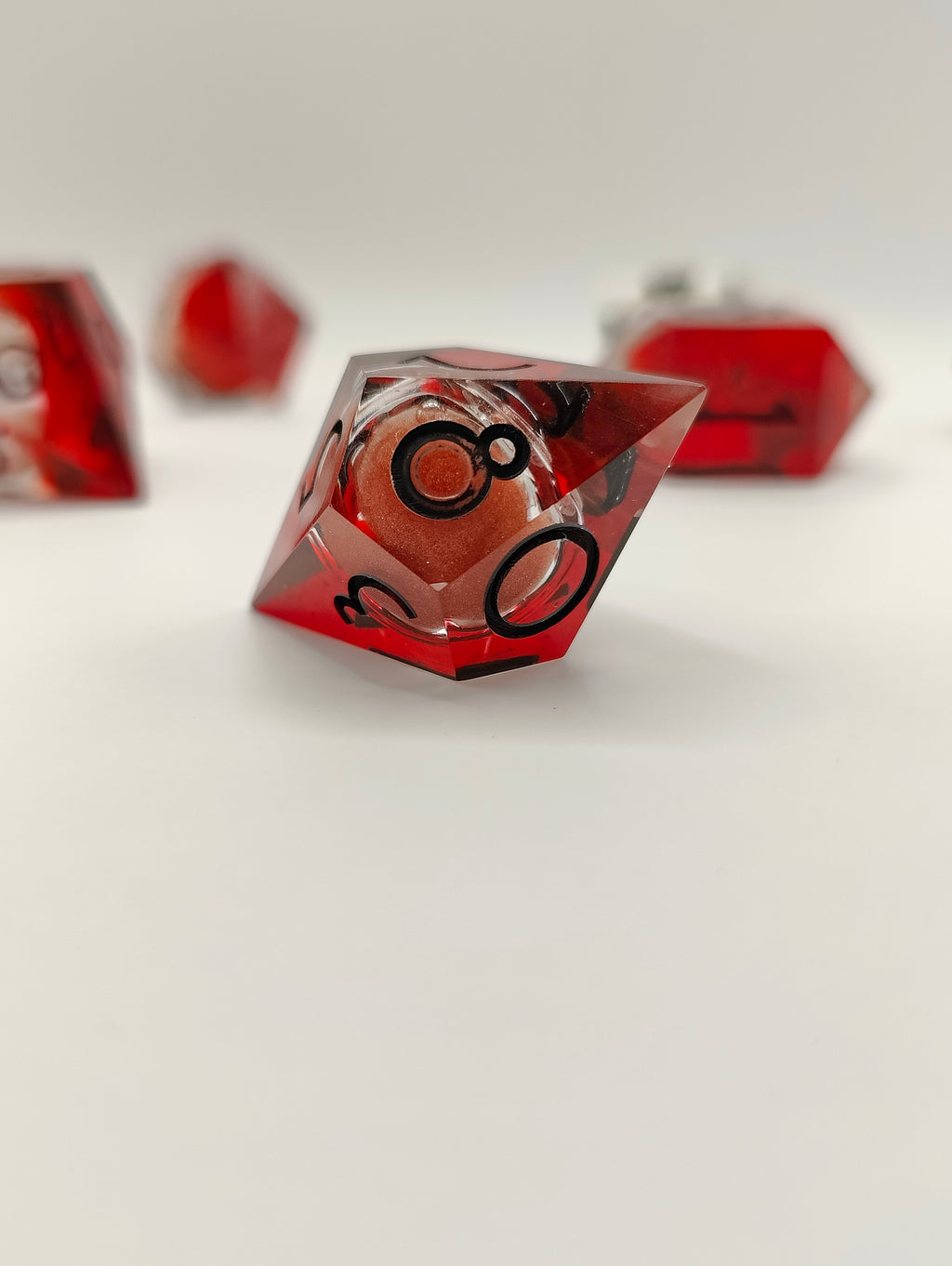 Handmade dice set: Molten wisp