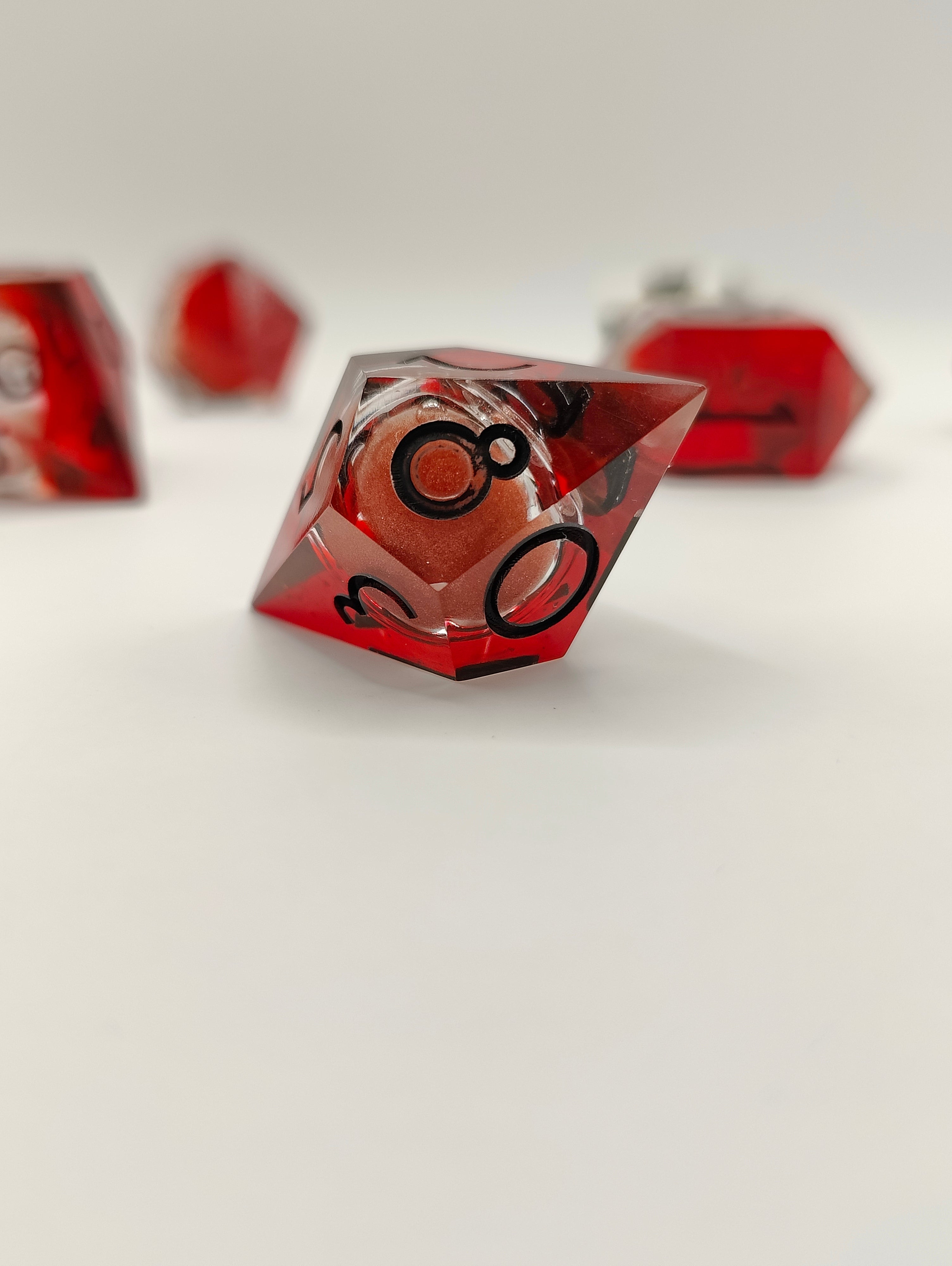 Handmade dice set: Molten wisp