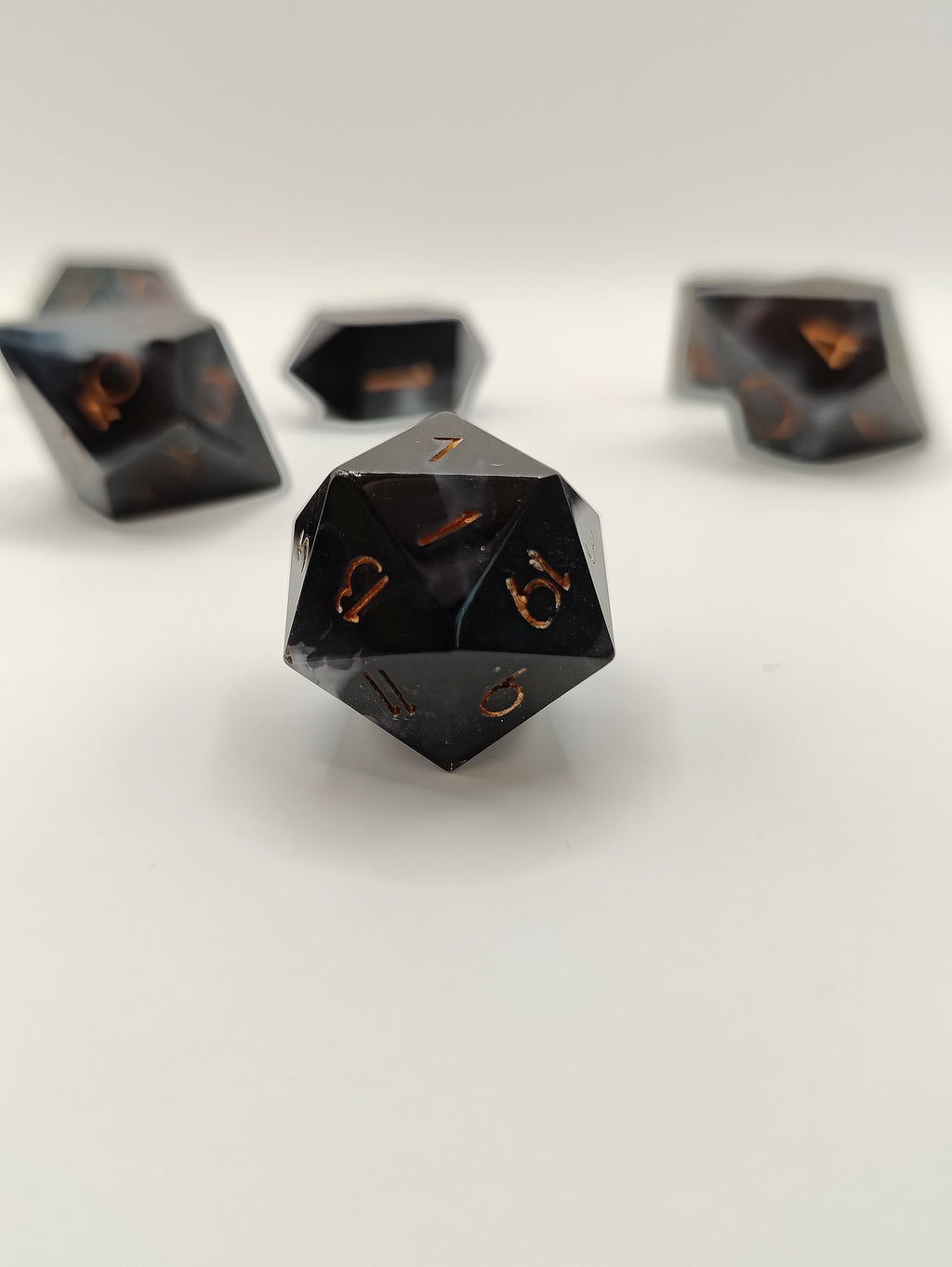 Handmade dice set: The expedition thin font