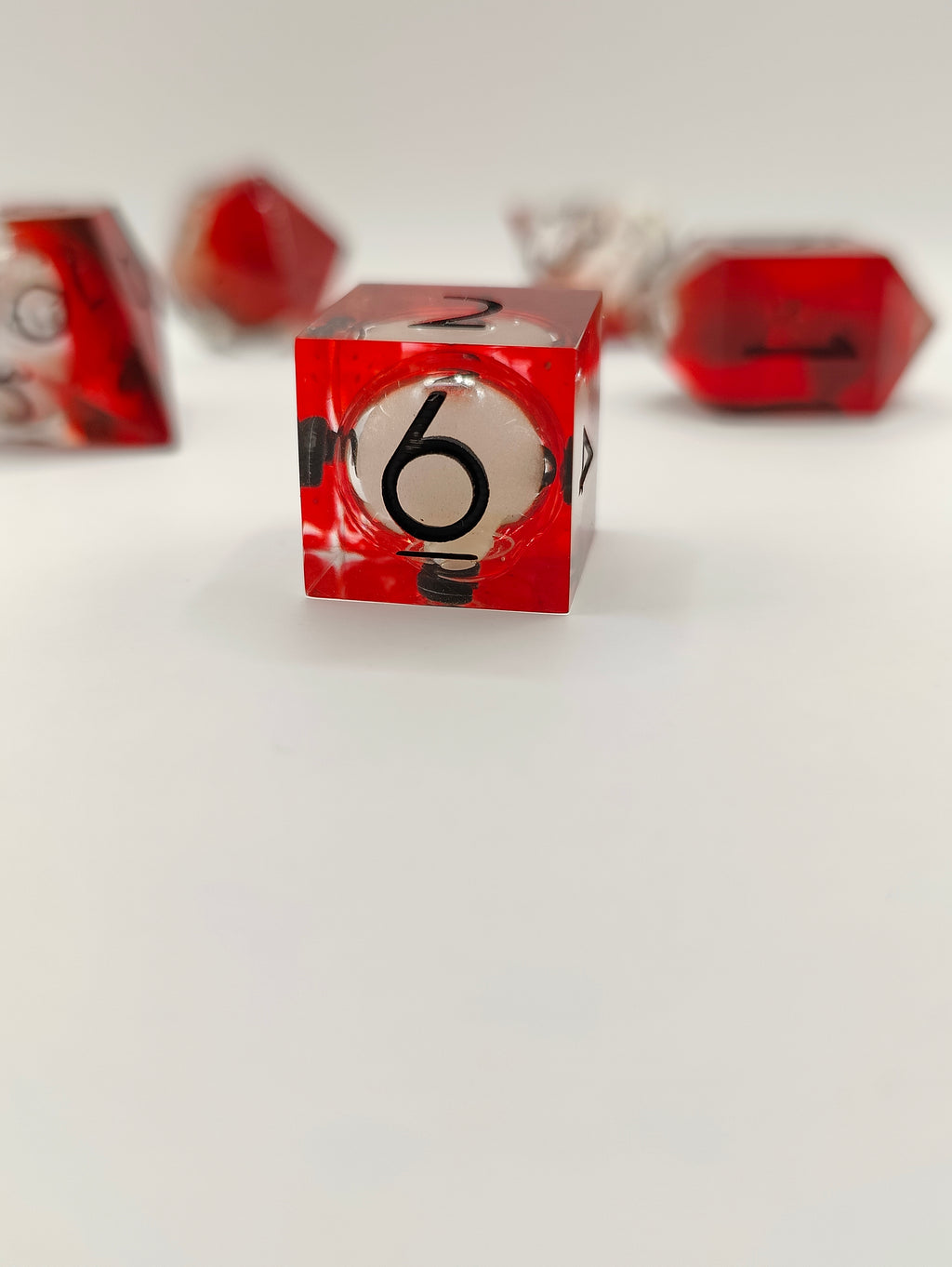 Handmade dice set: Molten wisp