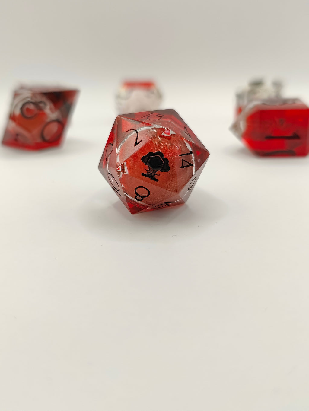 Handmade dice set: Molten wisp