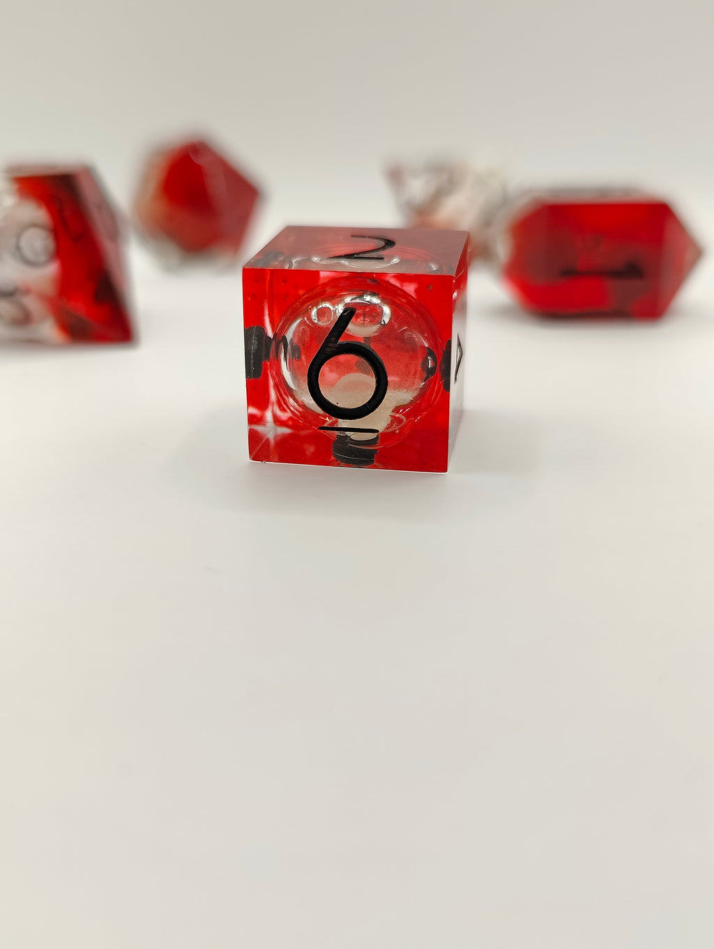 Handmade dice set: Molten wisp