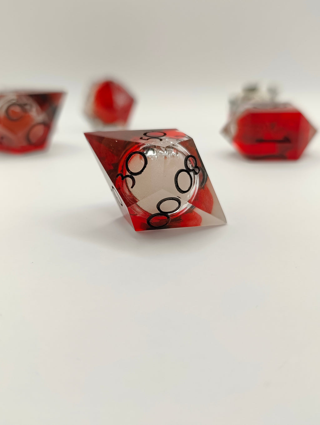 Handmade dice set: Molten wisp