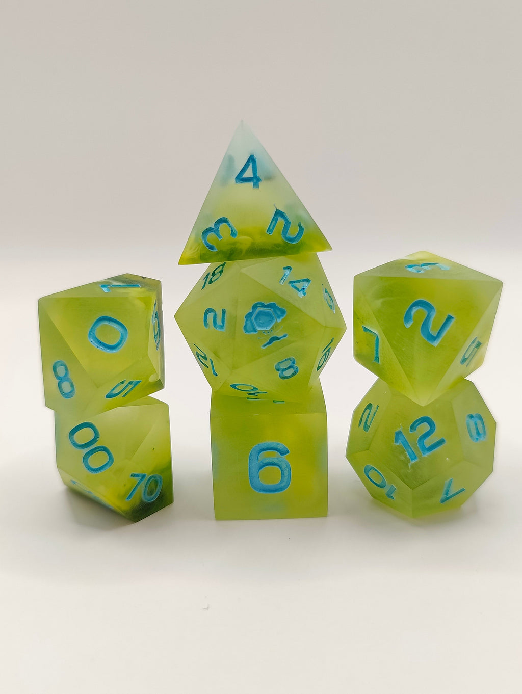 Handmade dice set: Spring treat