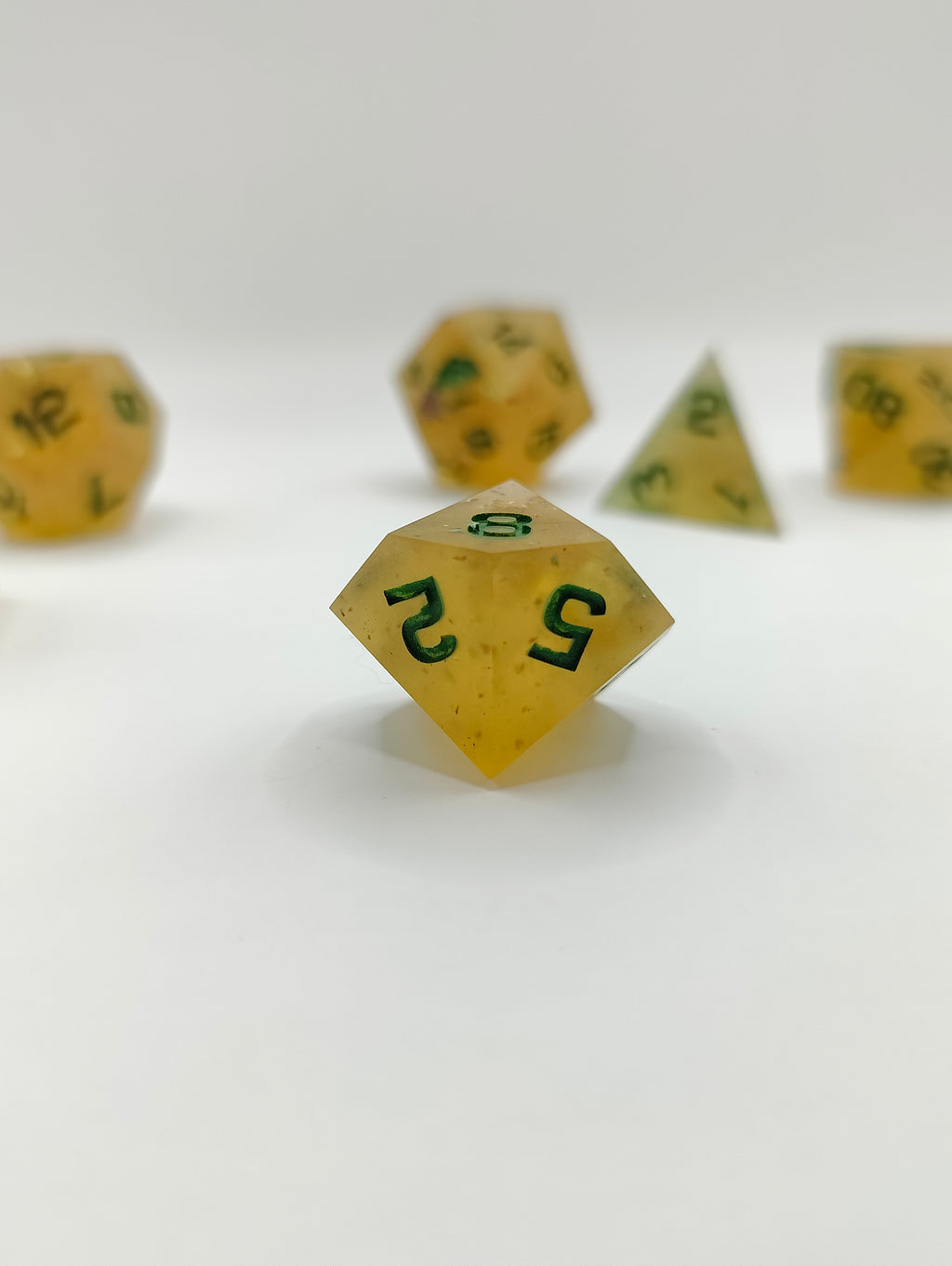 Handmade dice set: Honeyed Earth