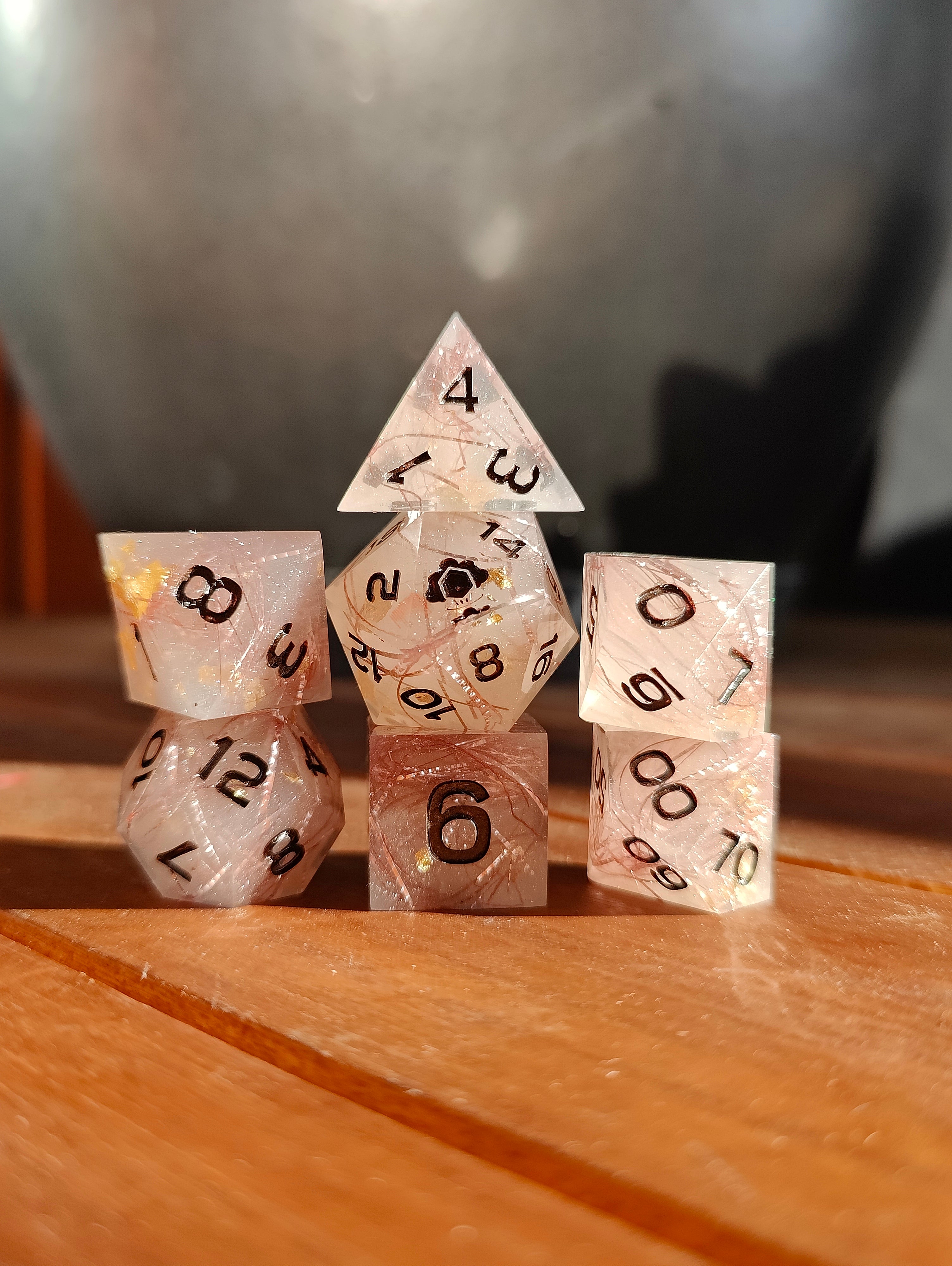 Handmade dice set: Faerie dust