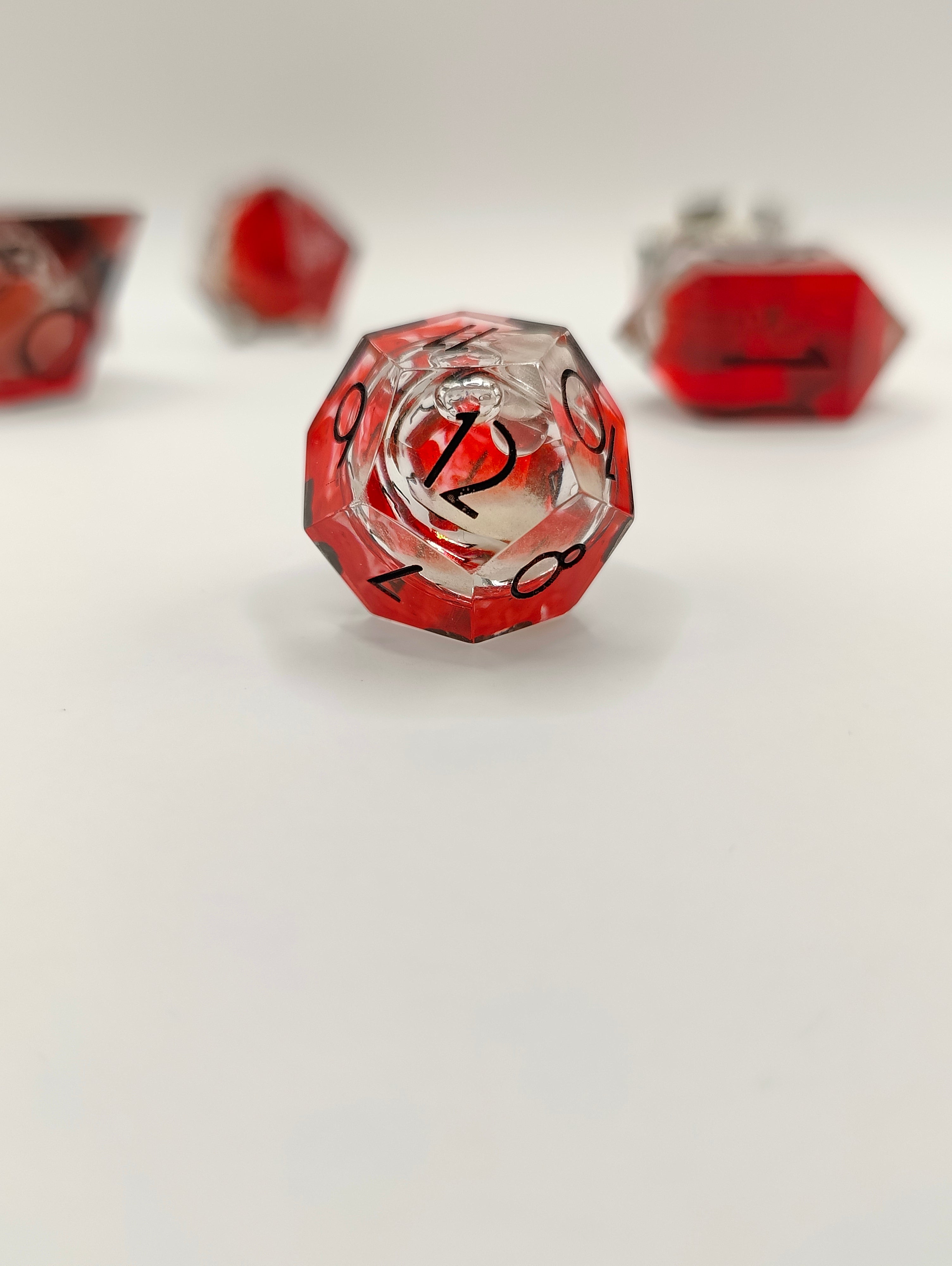 Handmade dice set: Molten wisp