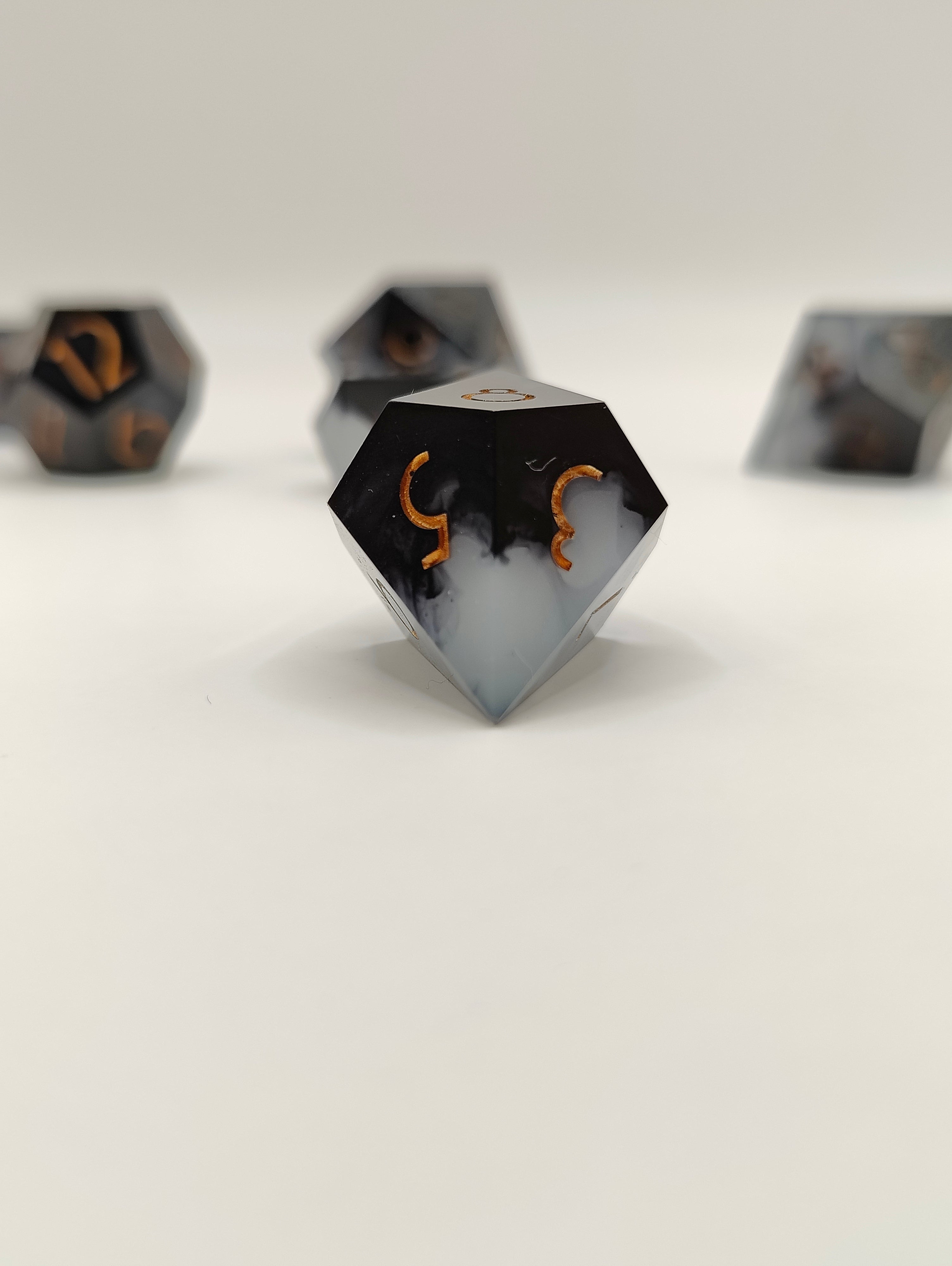 Handmade dice set: Threads of fate