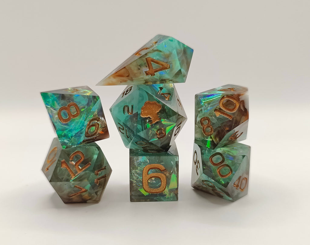 Mini dice set: Lagoon