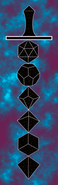 Bookmark dice sword galaxy