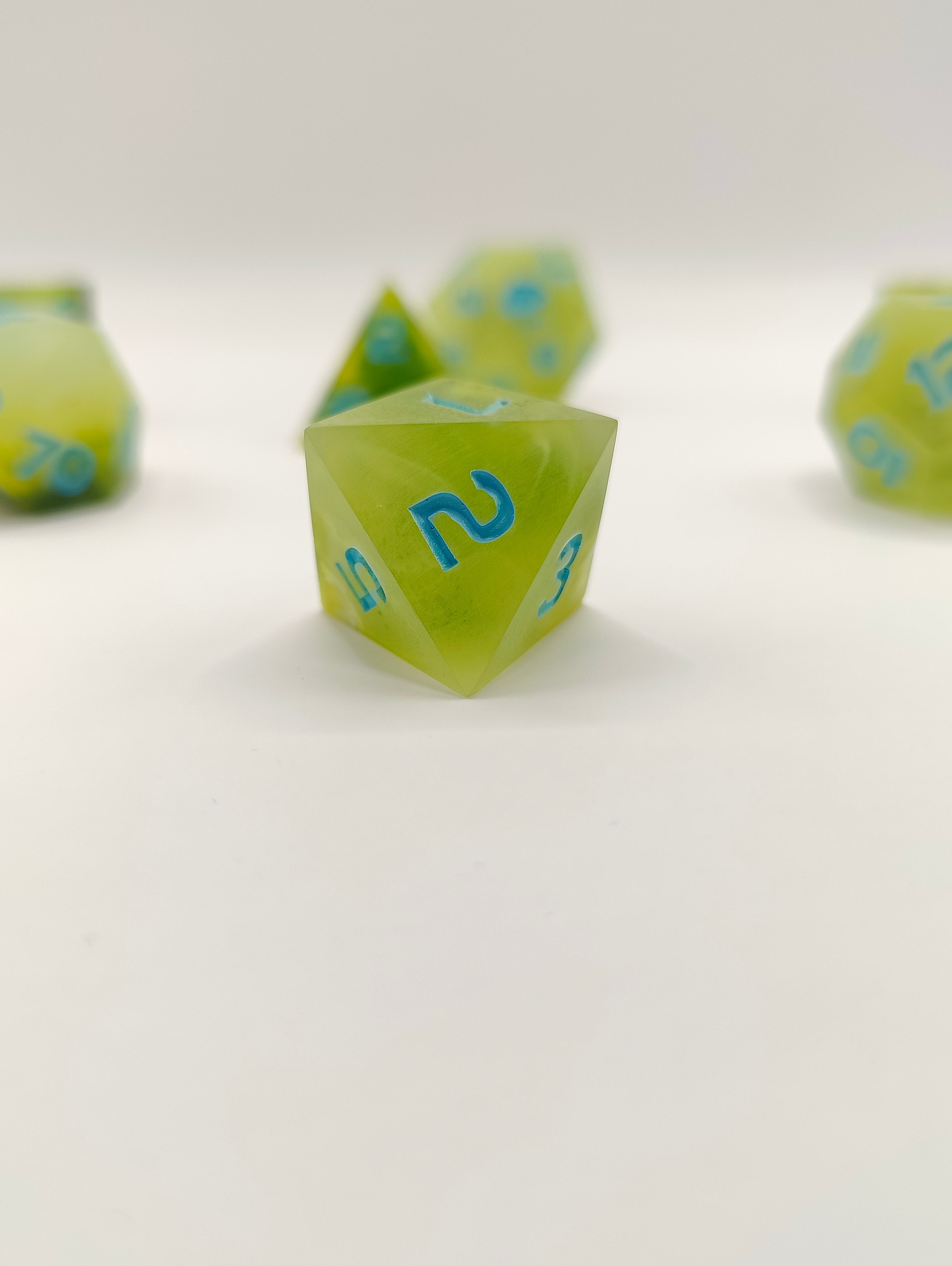 Handmade dice set: Spring treat