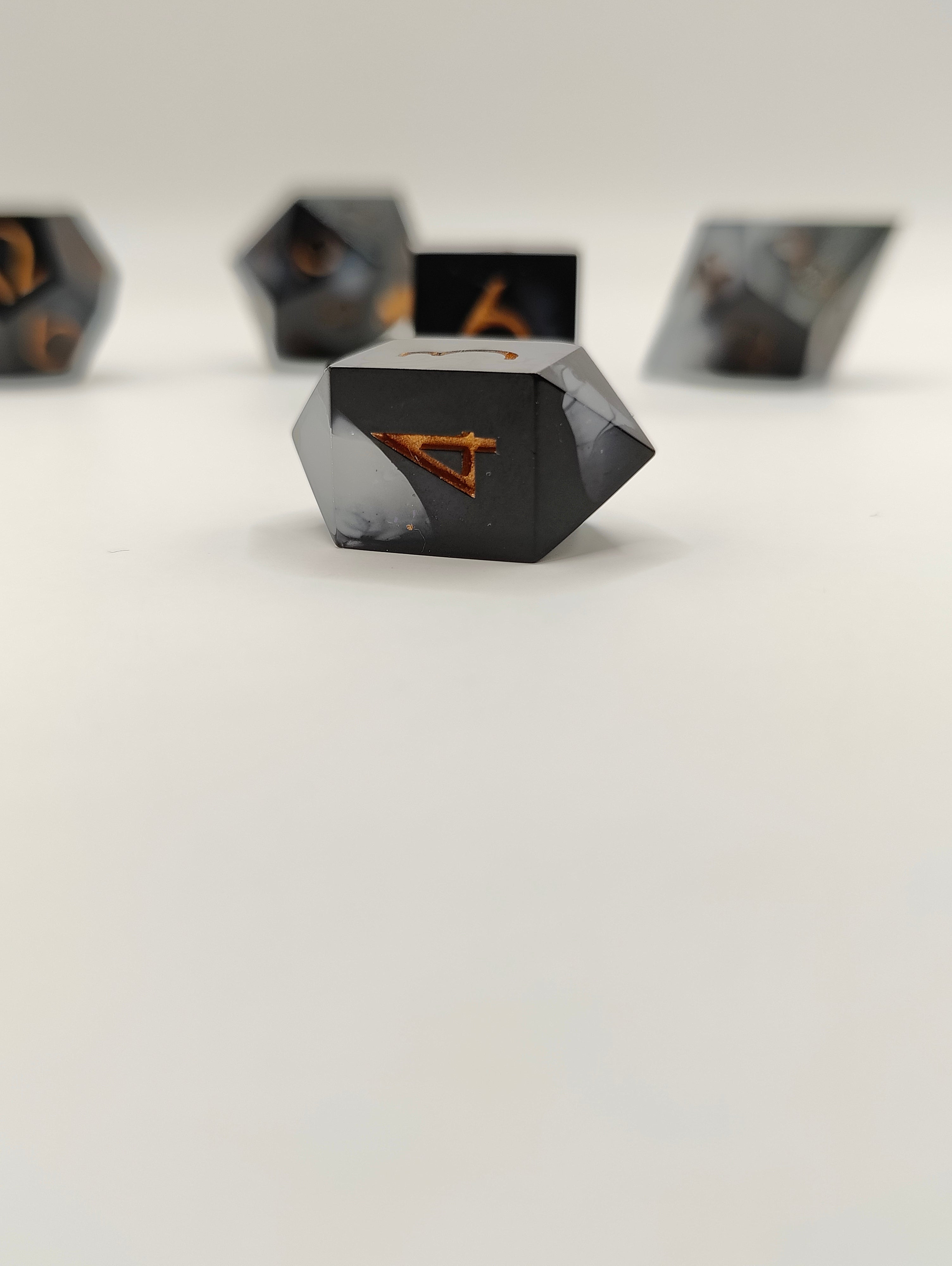 Handmade dice set: Threads of fate
