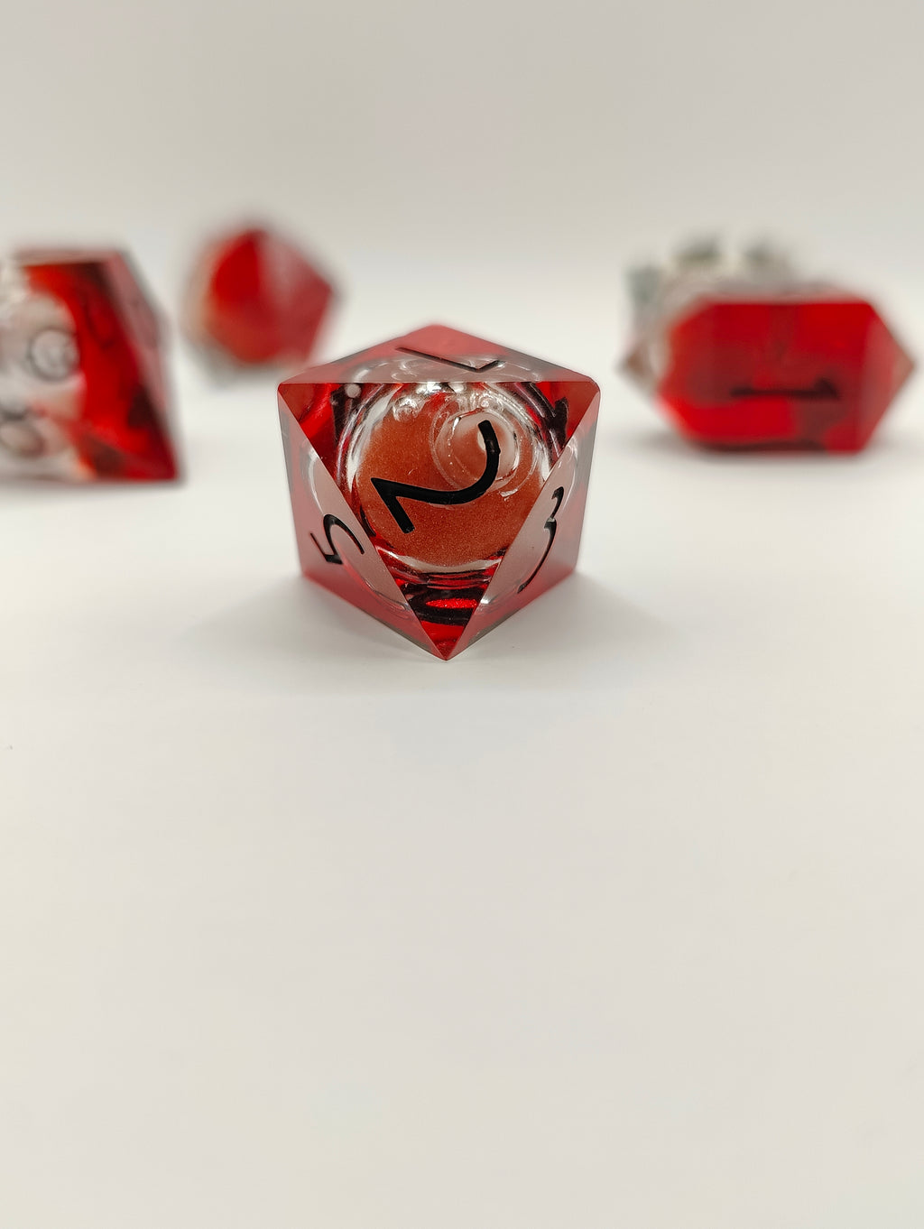 Handmade dice set: Molten wisp