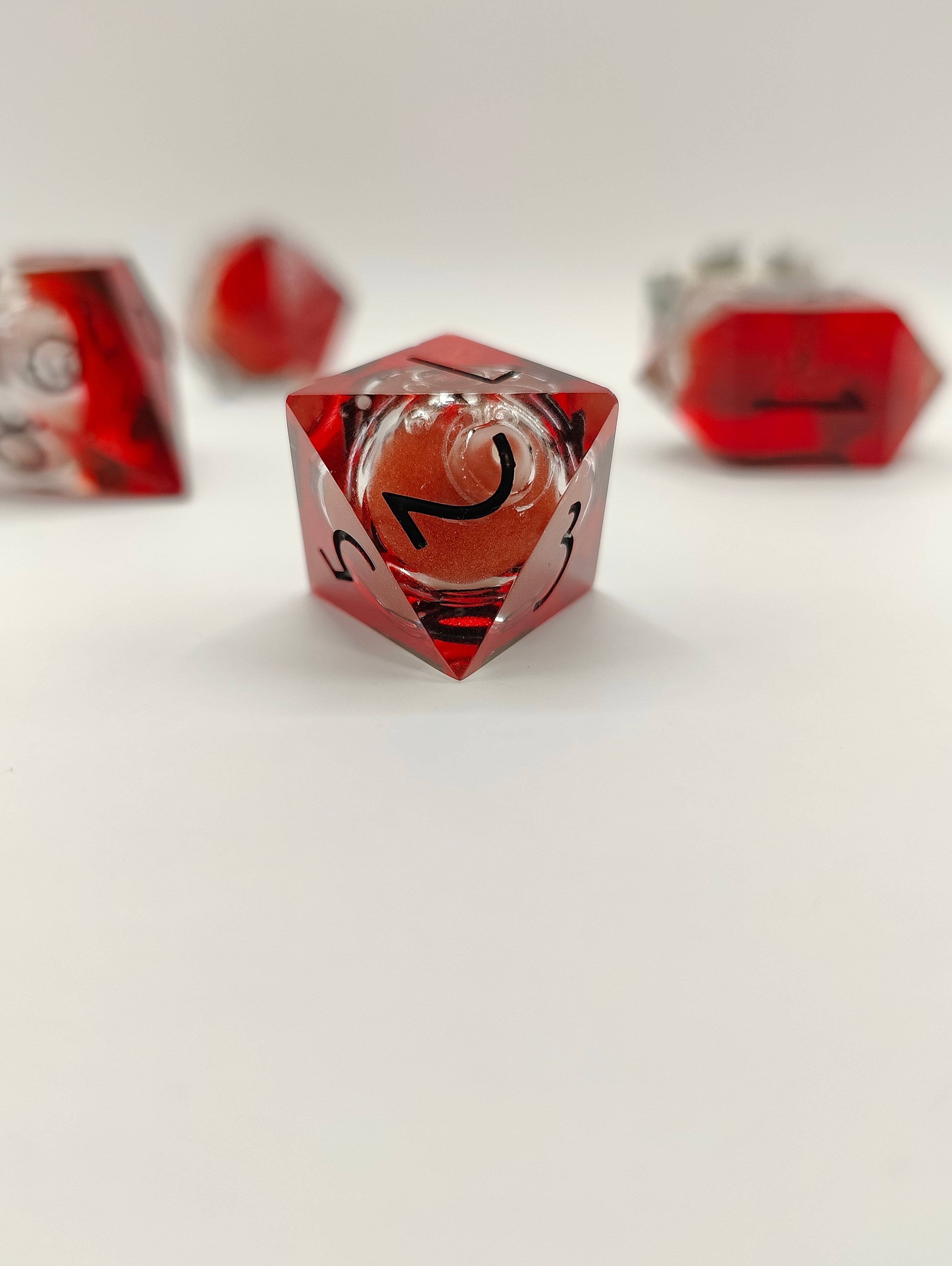 Handmade dice set: Molten wisp