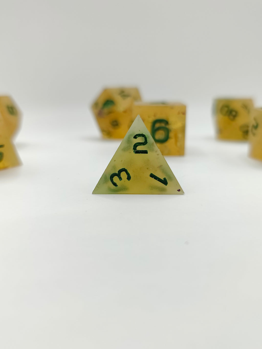 Handmade dice set: Honeyed Earth