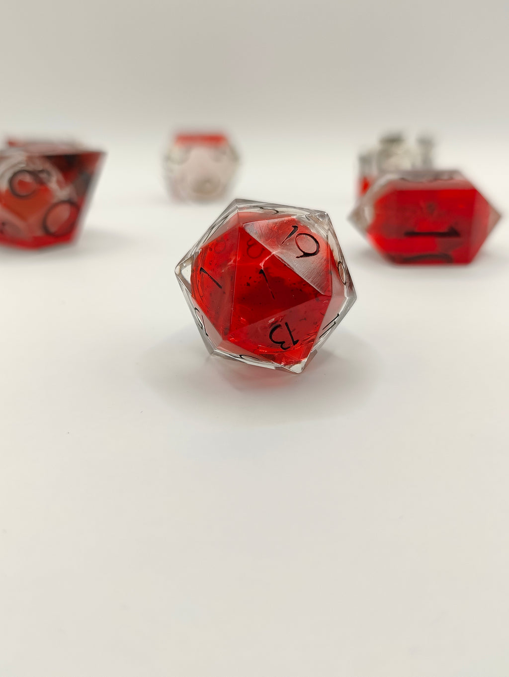Handmade dice set: Molten wisp