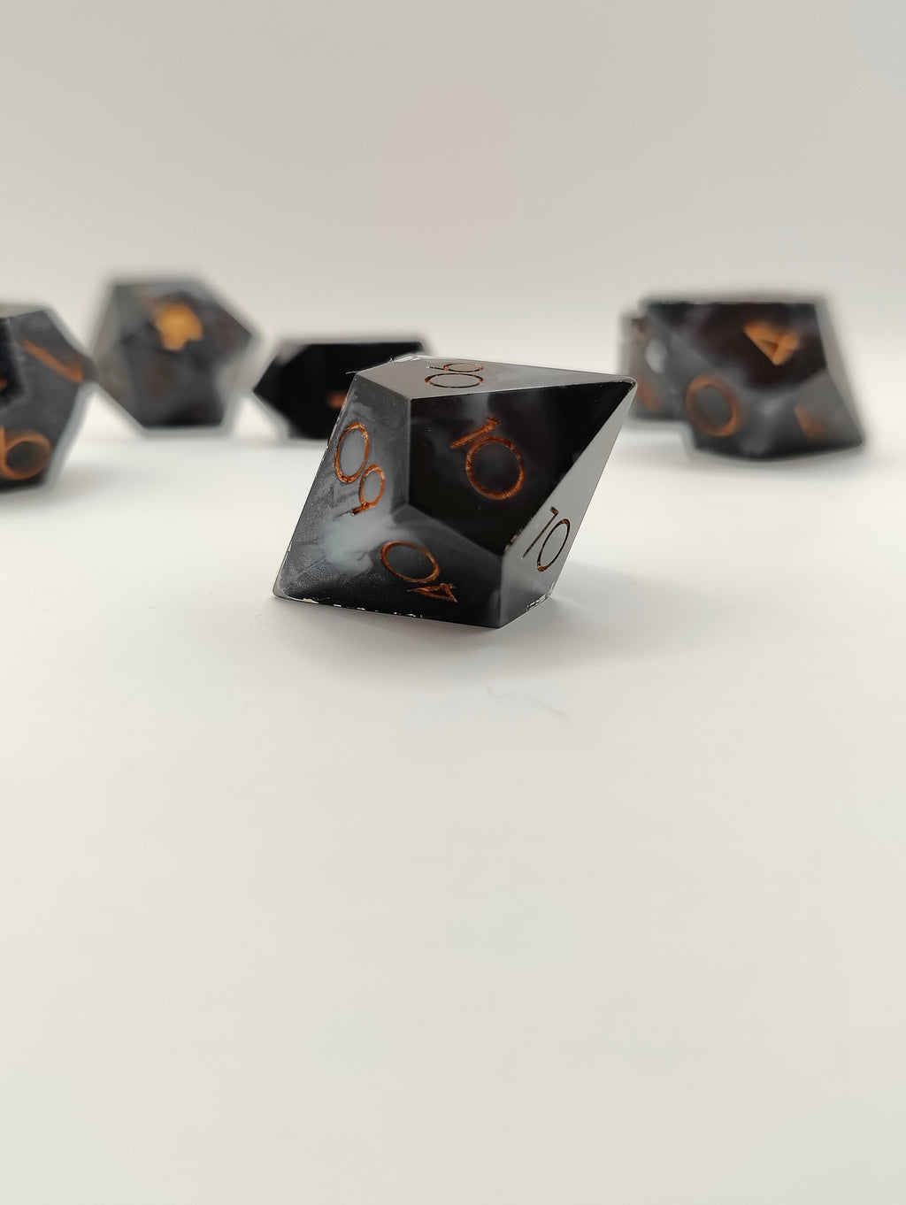 Handmade dice set: The expedition thin font
