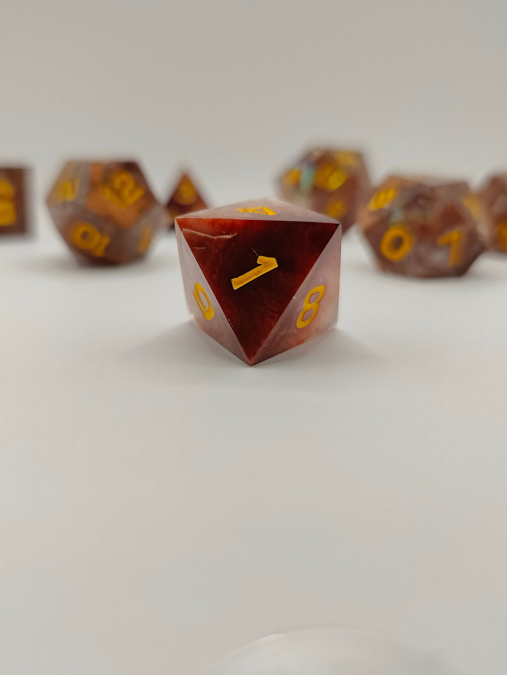 Handmade dice set: The copper kingdom