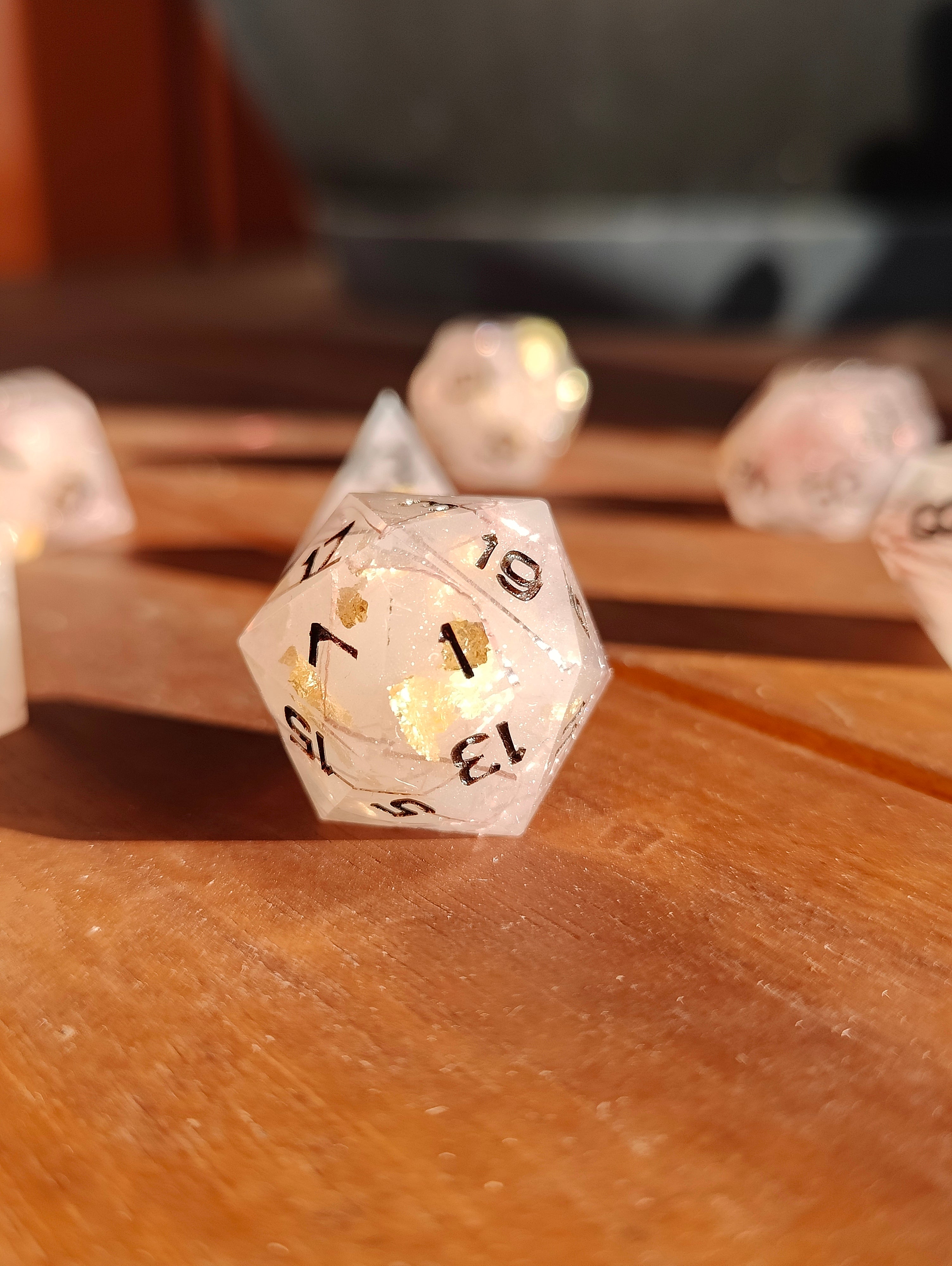 Handmade dice set: Faerie dust
