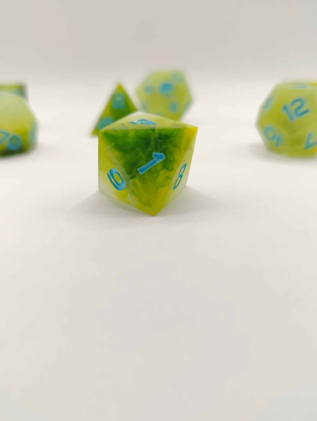 Handmade dice set: Spring treat