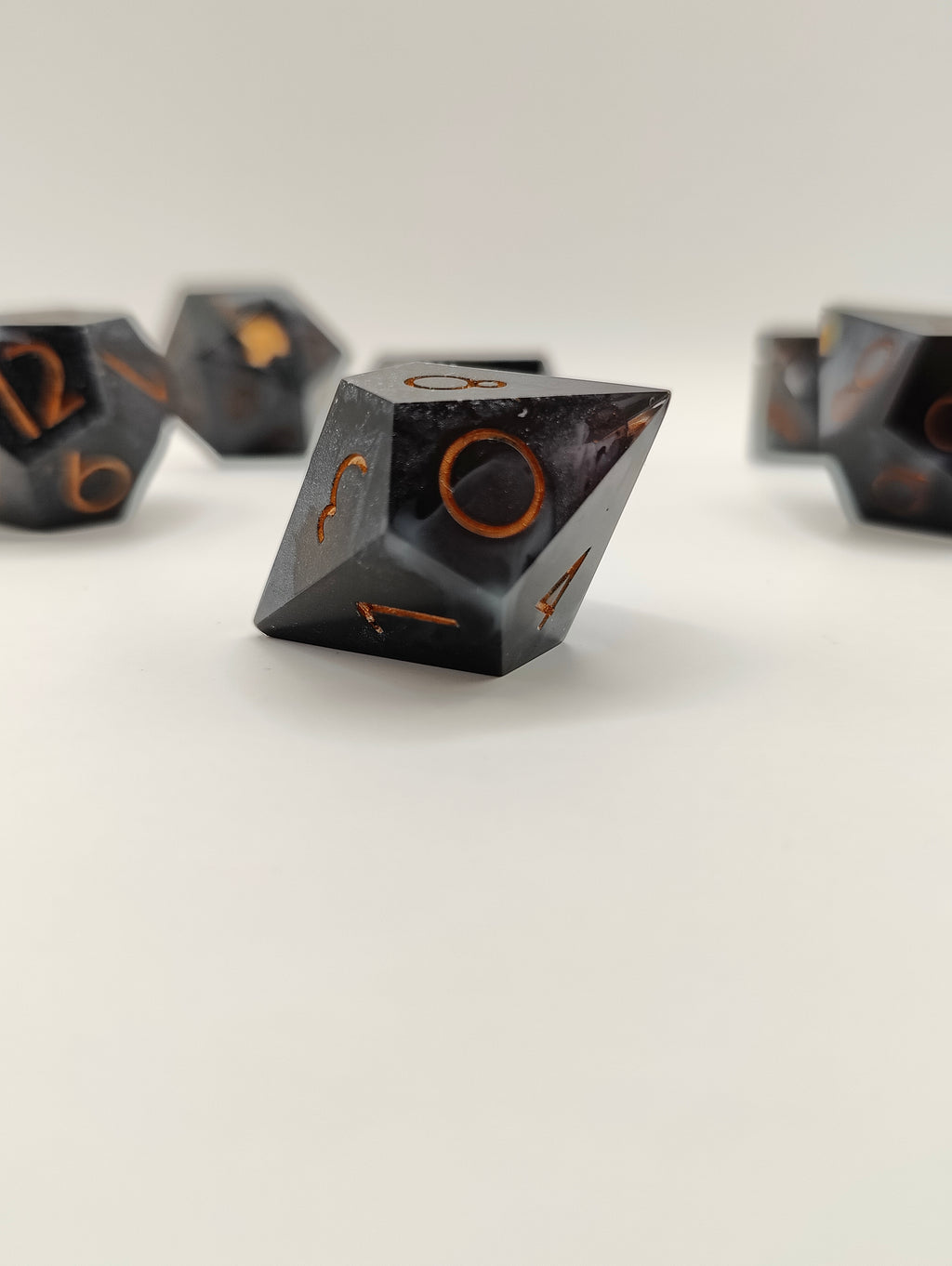 Handmade dice set: The expedition thin font