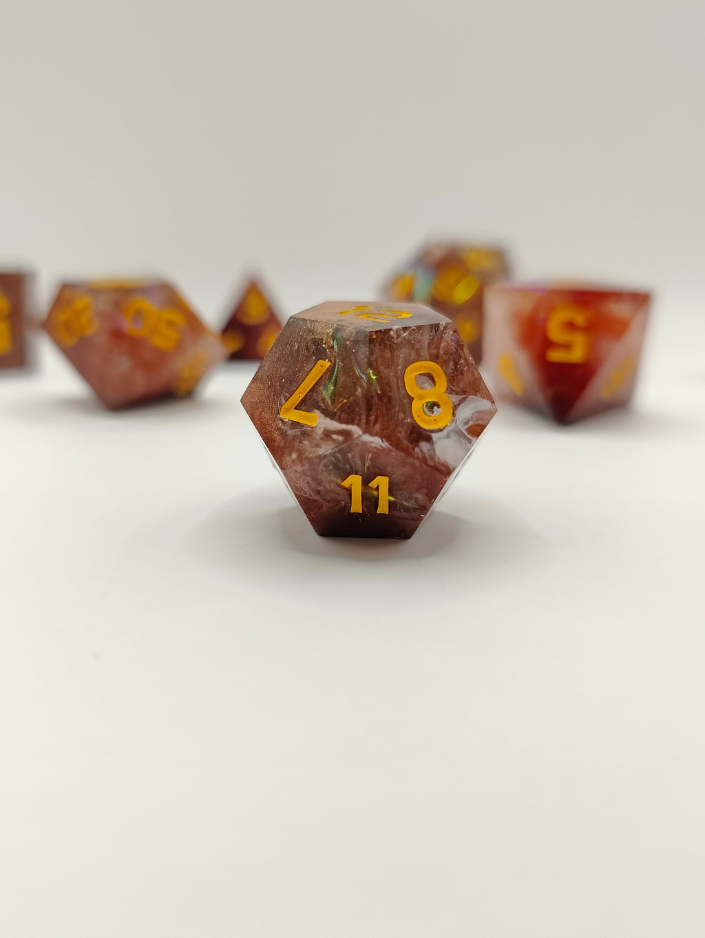 Handmade dice set: The copper kingdom