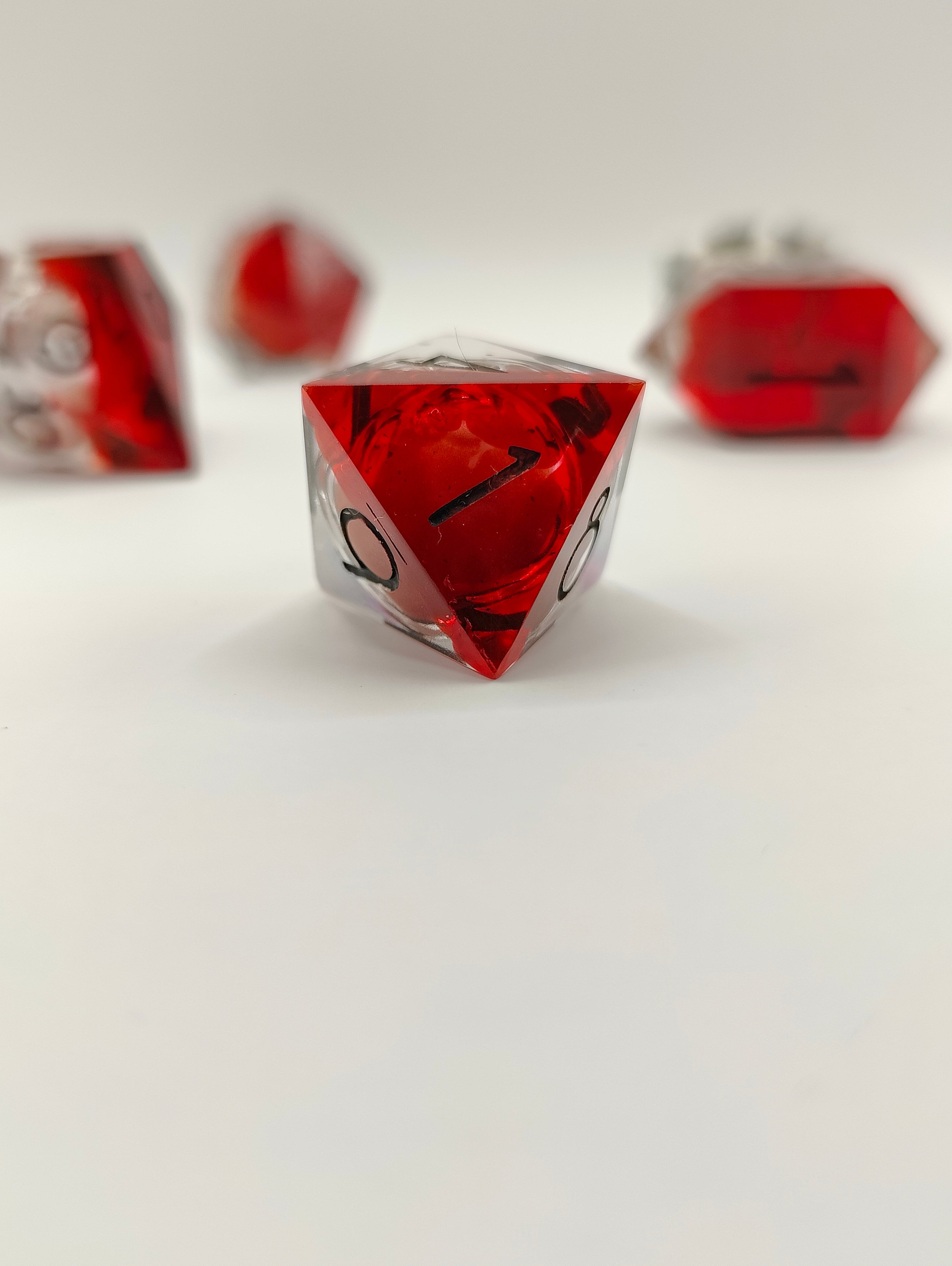 Handmade dice set: Molten wisp