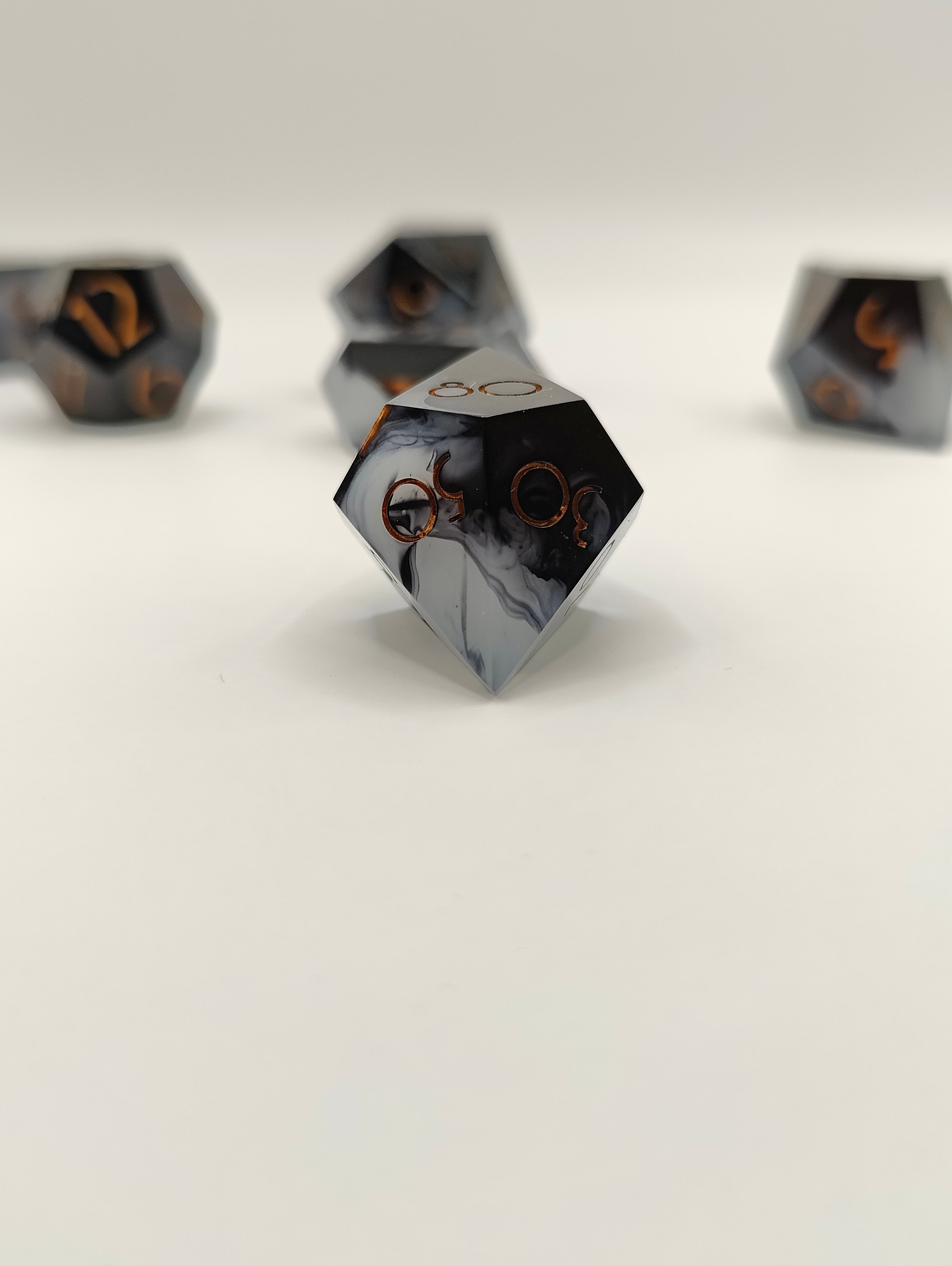 Handmade dice set: Threads of fate
