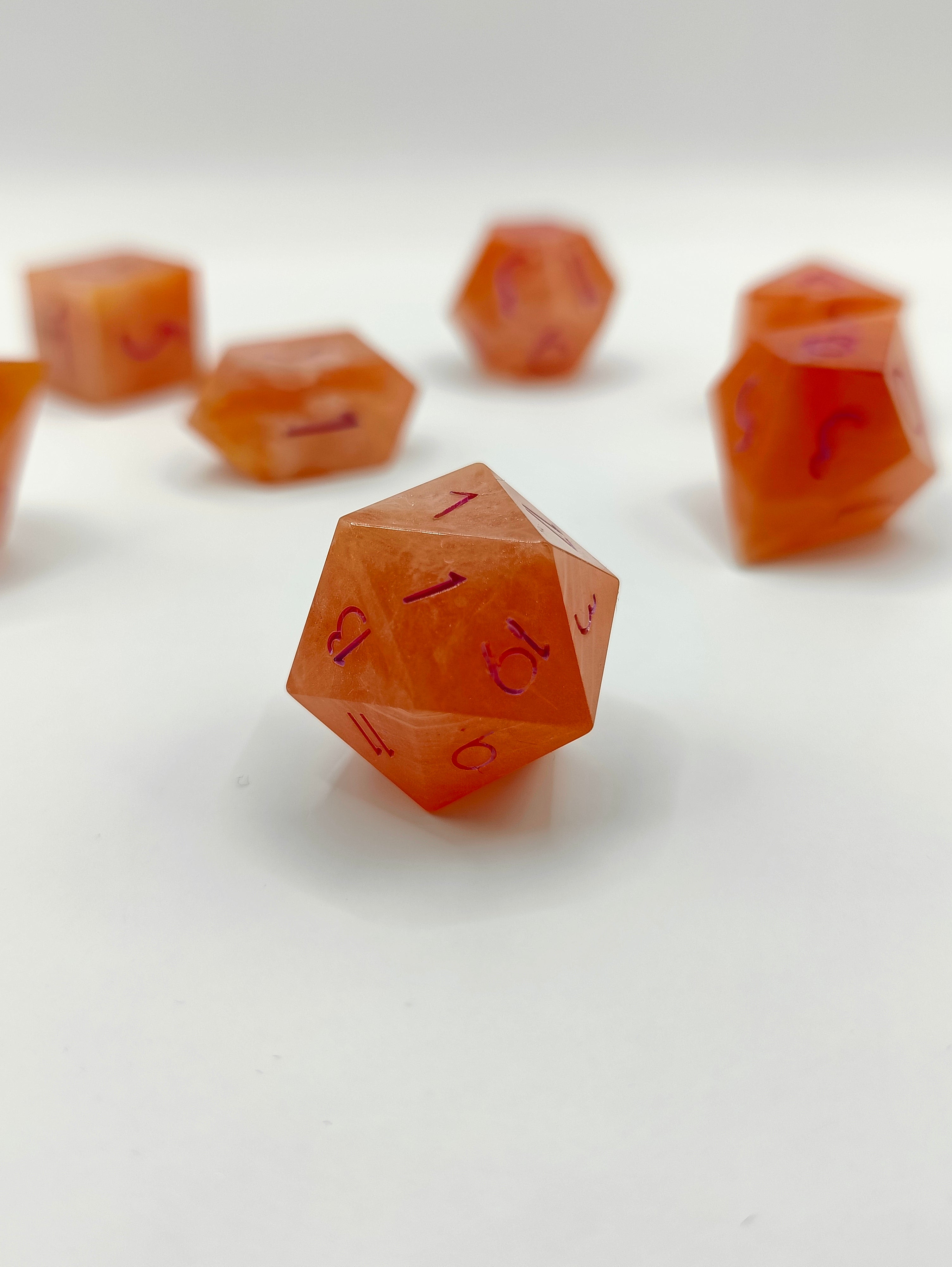 Handmade dice set: Sappho