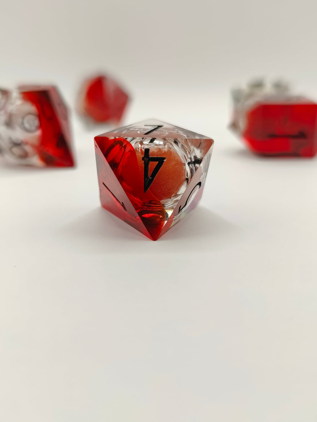 Handmade dice set: Molten wisp
